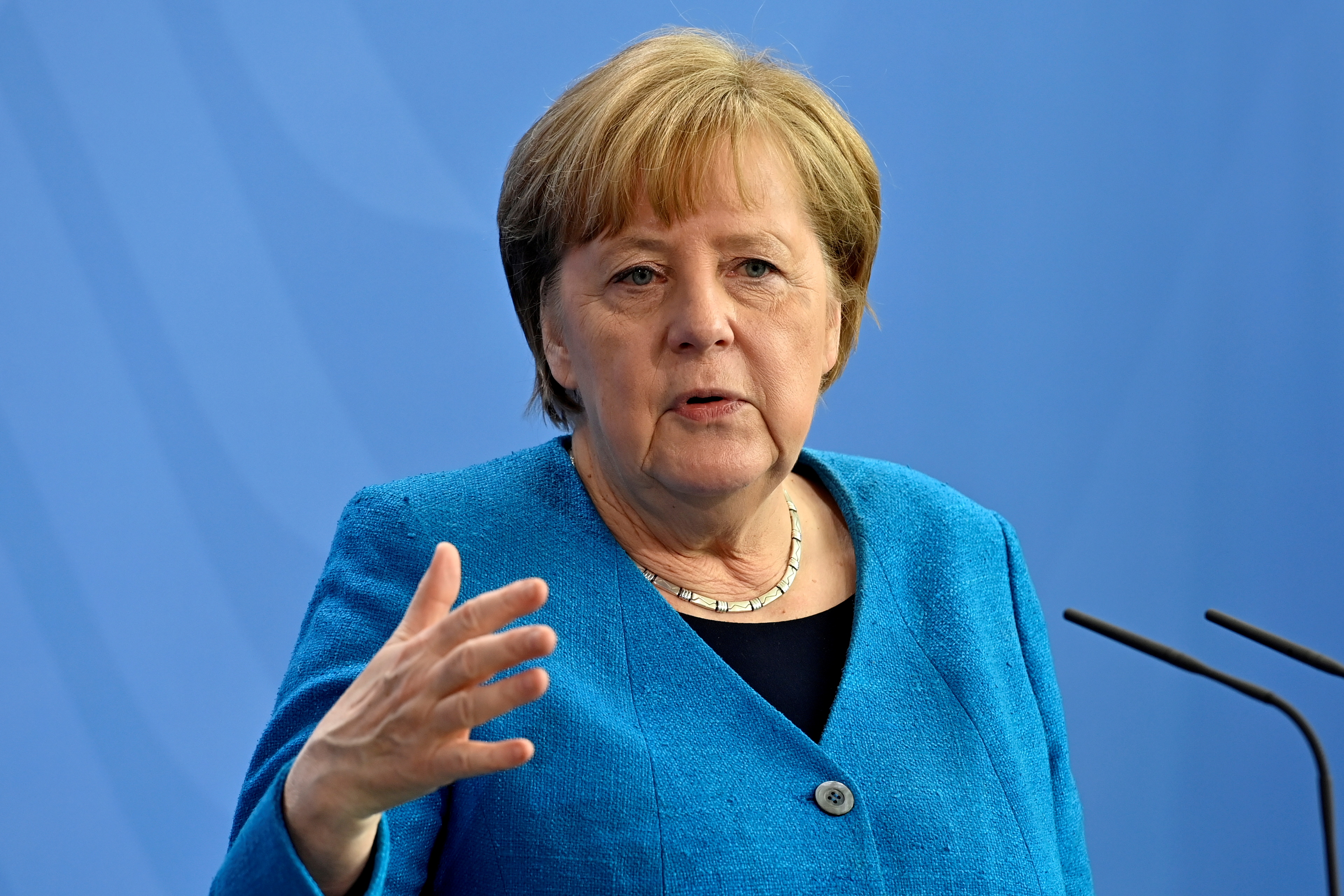La canciller alemana Angela Merkel en Berlín (John MacDougall/Pool via REUTERS/archivo)