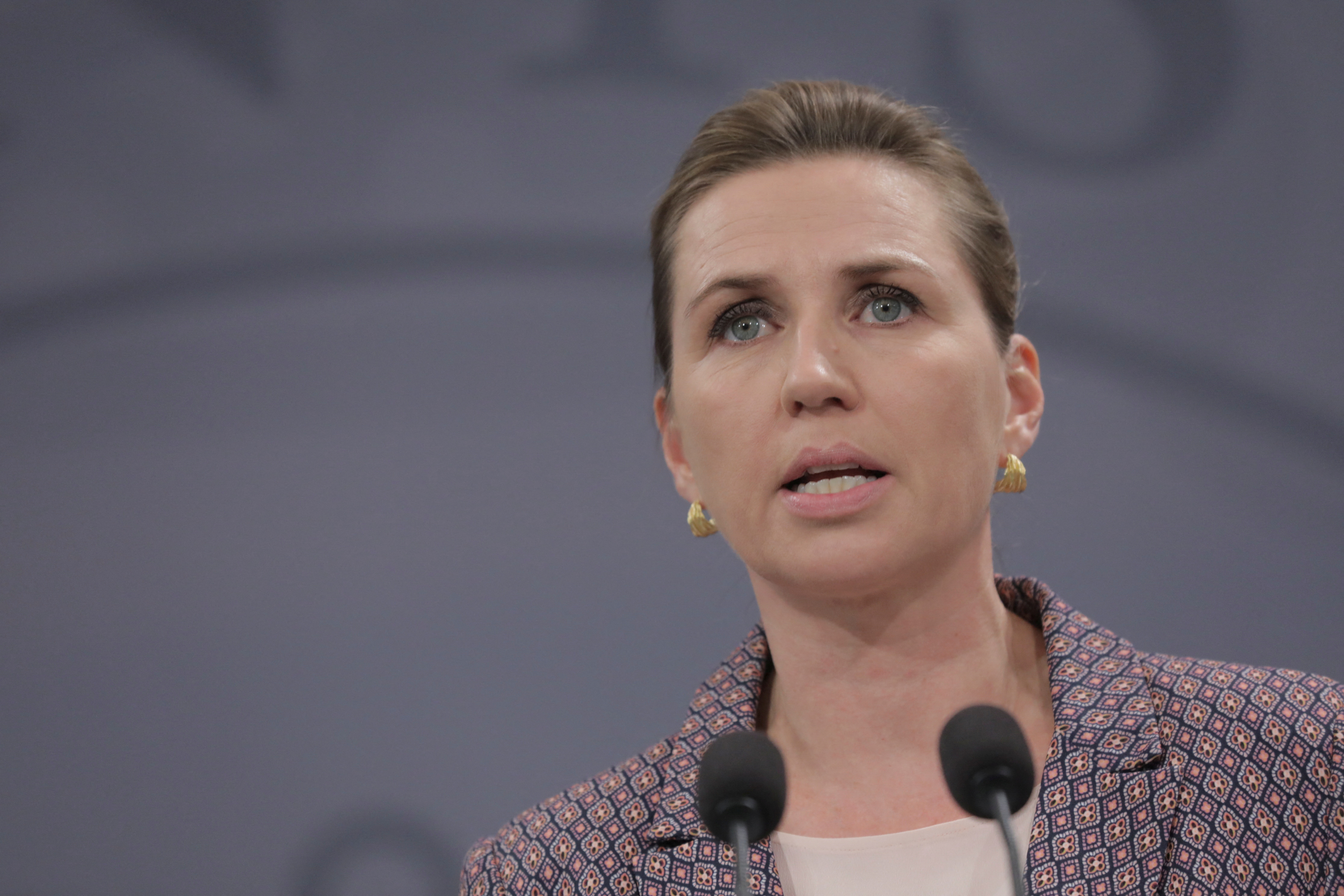 La primera ministra danesa Mette Frederiksen (Ritzau Scanpix/Olafur Steinar Gestsson/via REUTERS)