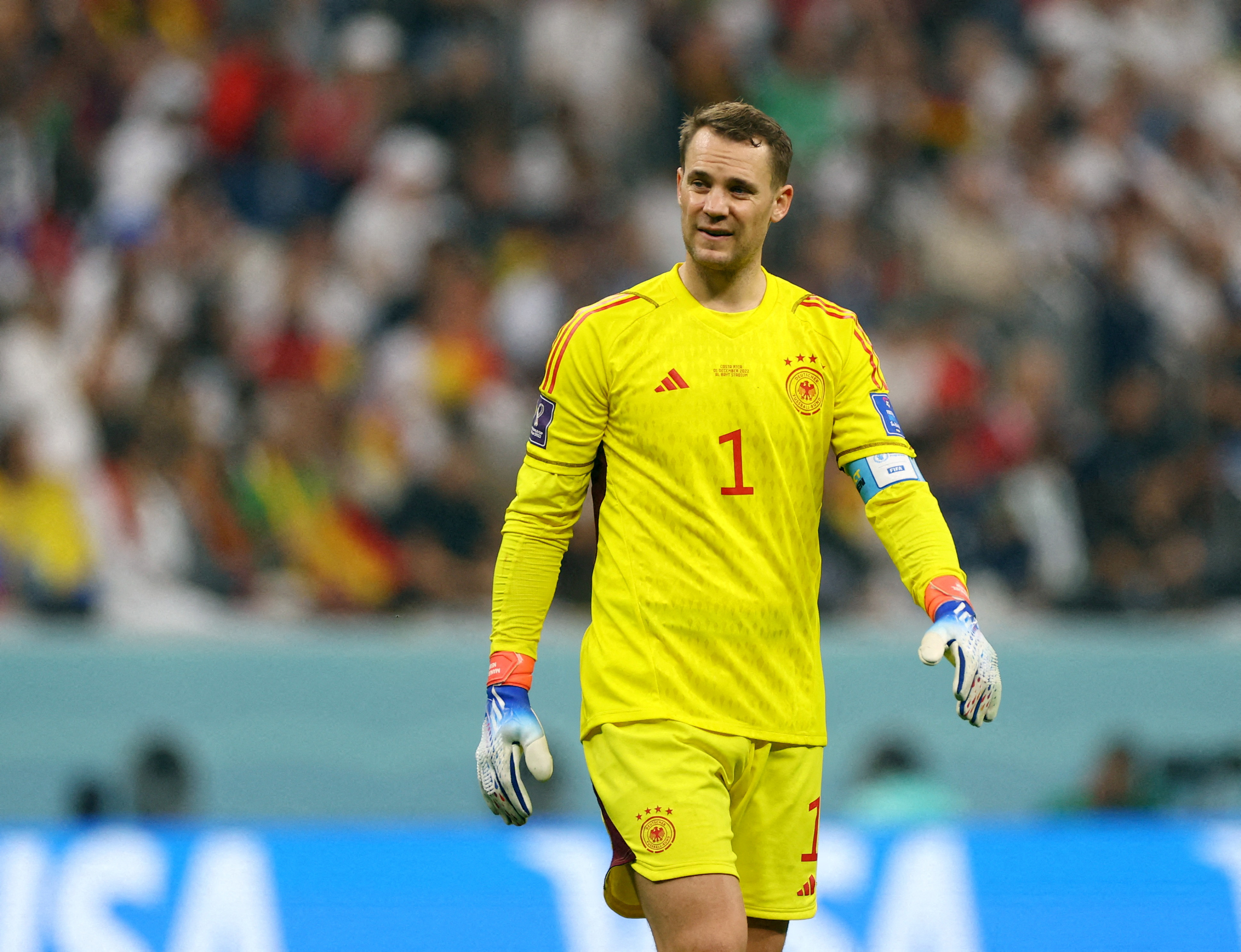 Manuel Neuer während des Spiels zwischen Deutschland und Costa Rica um die WM 2022 in Katar (REUTERS/Kai Pfaffenbach)