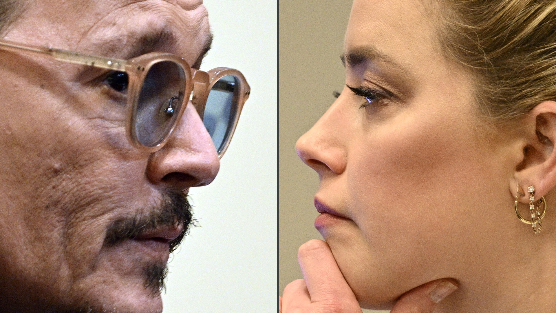 El tenso cruce de miradas entre Johnny Depp y Amber Heard durante el juicio