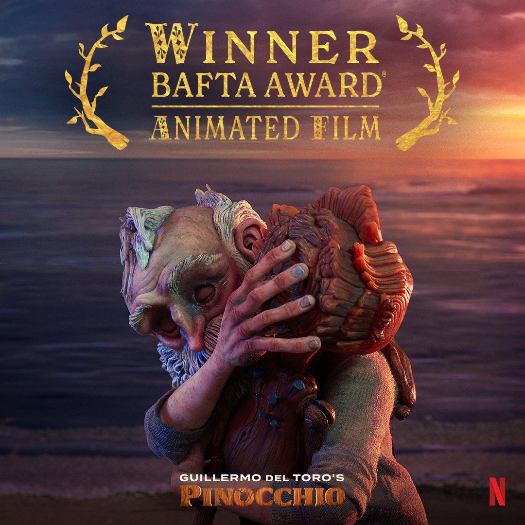 Pinocho de Guillermo del Toro gana en los BAFTA 2023