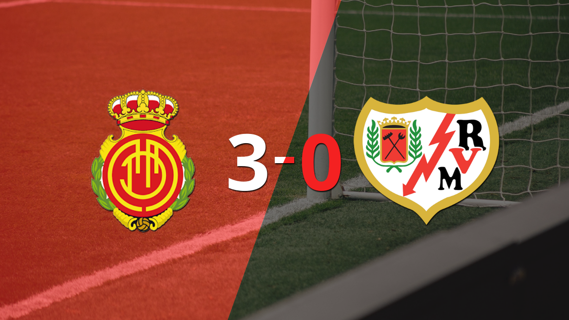 Rayo Vallecano se fue goleado 3-0 en su visita a Mallorca
