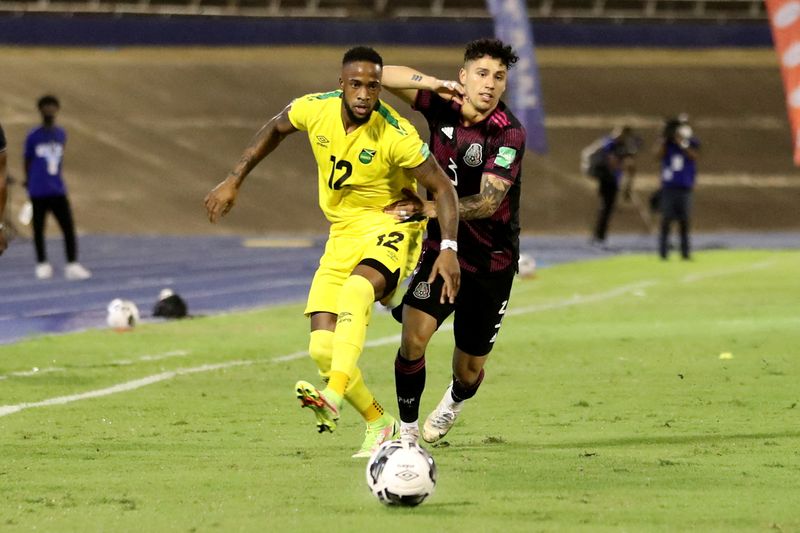 Foto de archivo del defensor Jorge Sánchez durante el partido entre Jamaica y México según las eliminatorias de Concacaf. Estadio Independence Park, Kingston, Jamaica. 27 de enero de 2022. REUTERS/Gilbert Bellamy