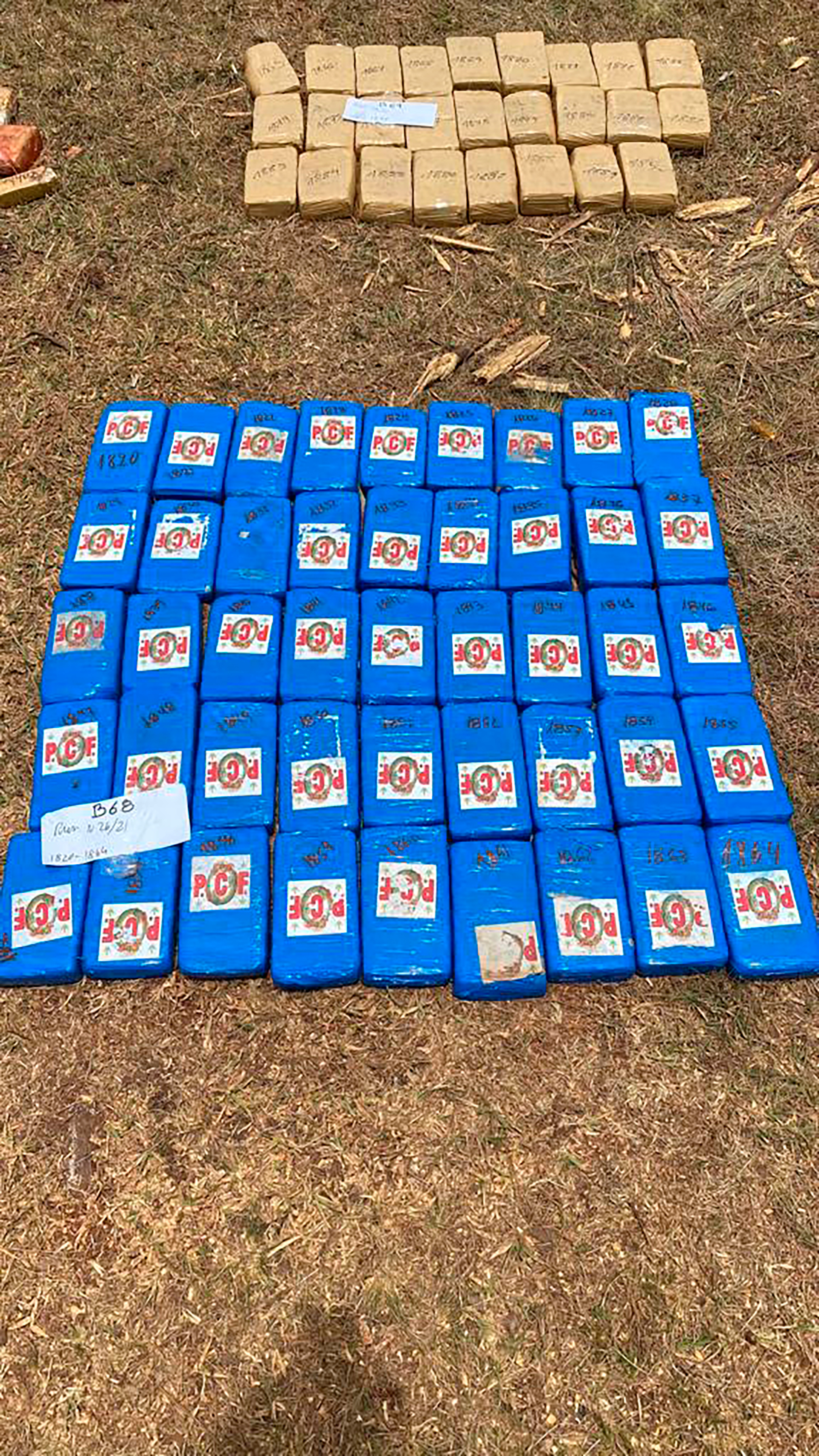 Primer Comando de Frontera y su símbolo en la droga incautada