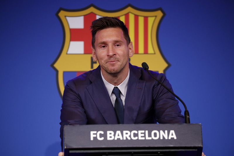 Lionel Messi left Barcelona in tears in August 2021 (Photo: REUTERS)
