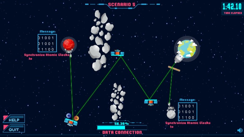Relay, a game made by NASA that explains communications in outer space.  (Capture)