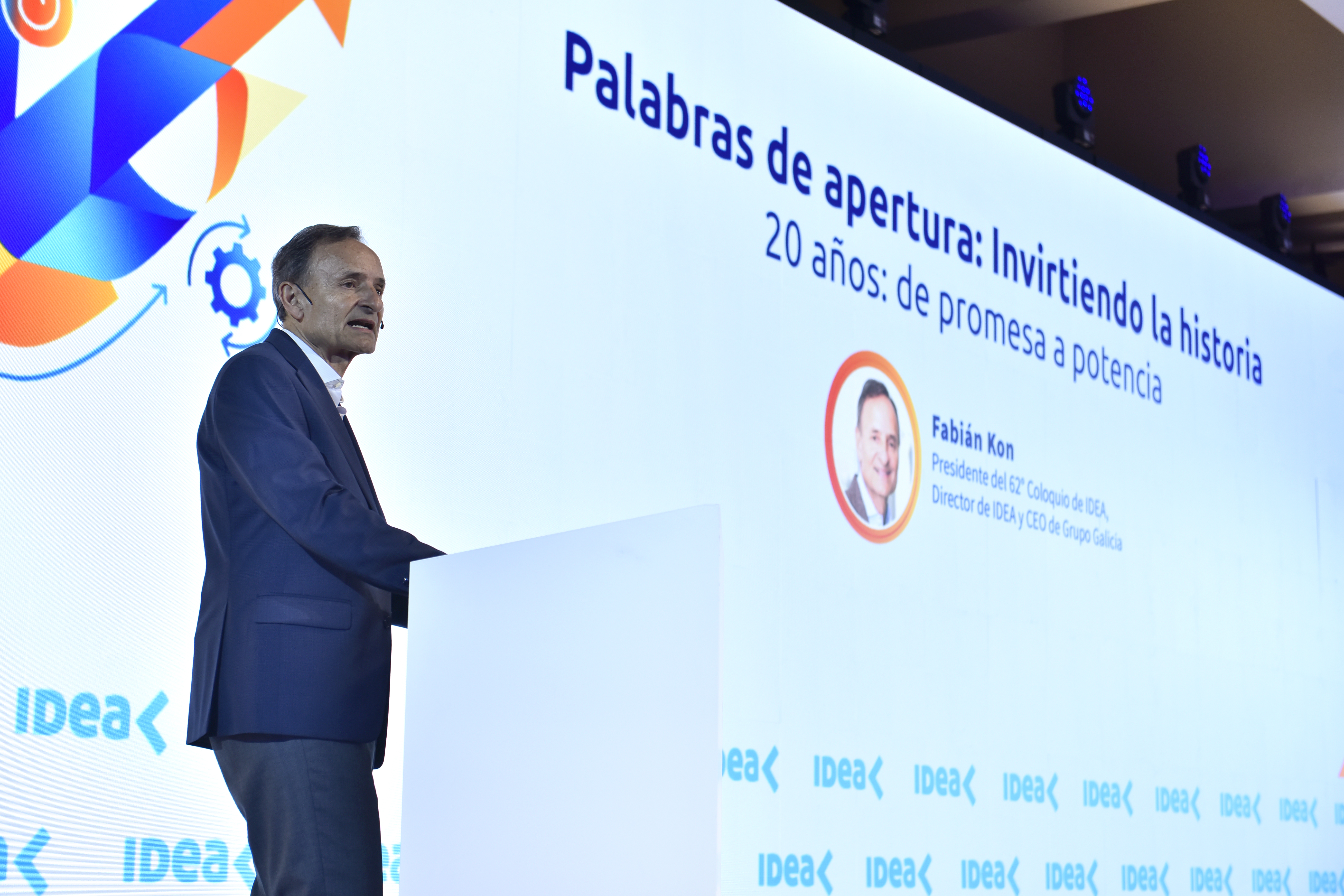 FabiÃ¡n Kon, presidente del 62° Coloquio de IDEA, pidiÃ³ sostener el rumbo pese a las crisis: "Cuando hay estabilidad, la pobreza cae" 