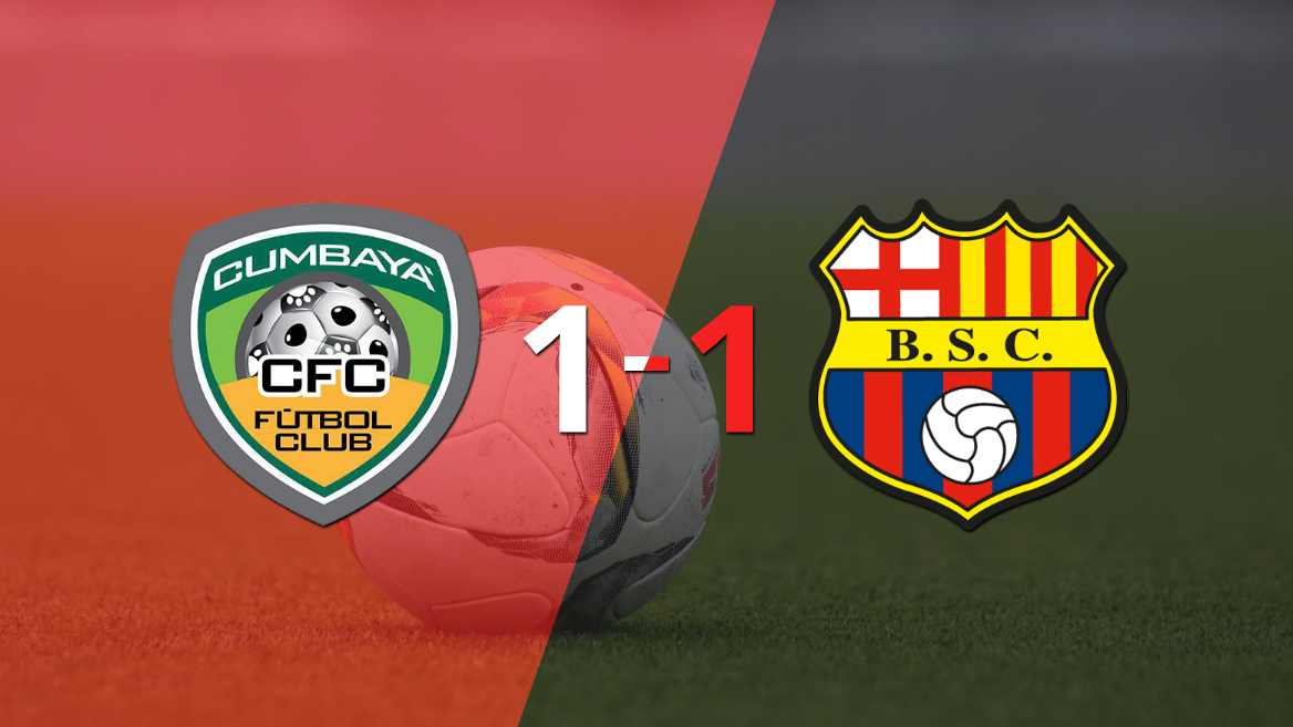 Cumbayá FC logró sacar el empate de local frente a Barcelona
