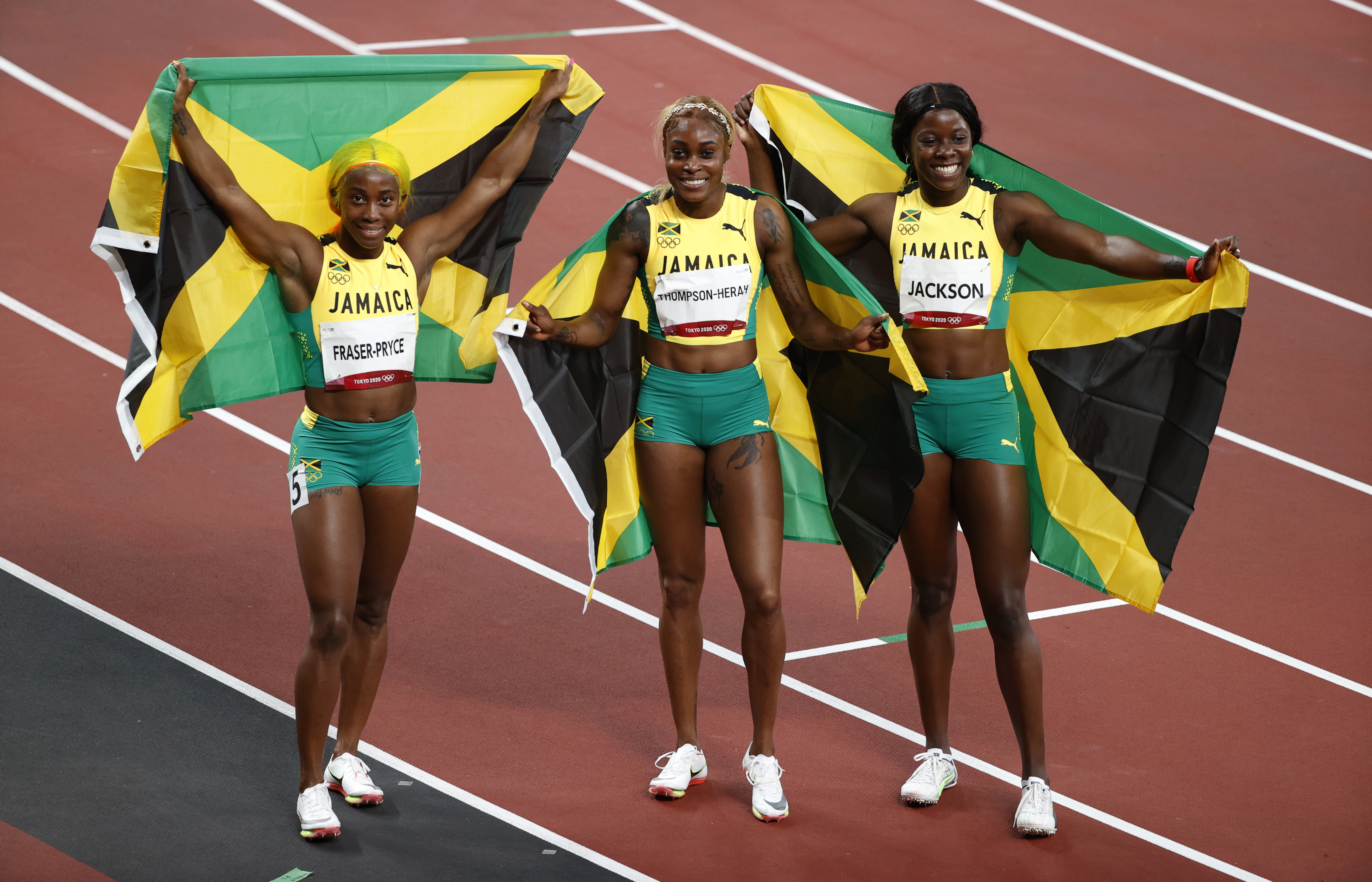 Elaine Thompson keeps queen of the track title, and 100-meter gold, in  Jamaica - Los Angeles Times