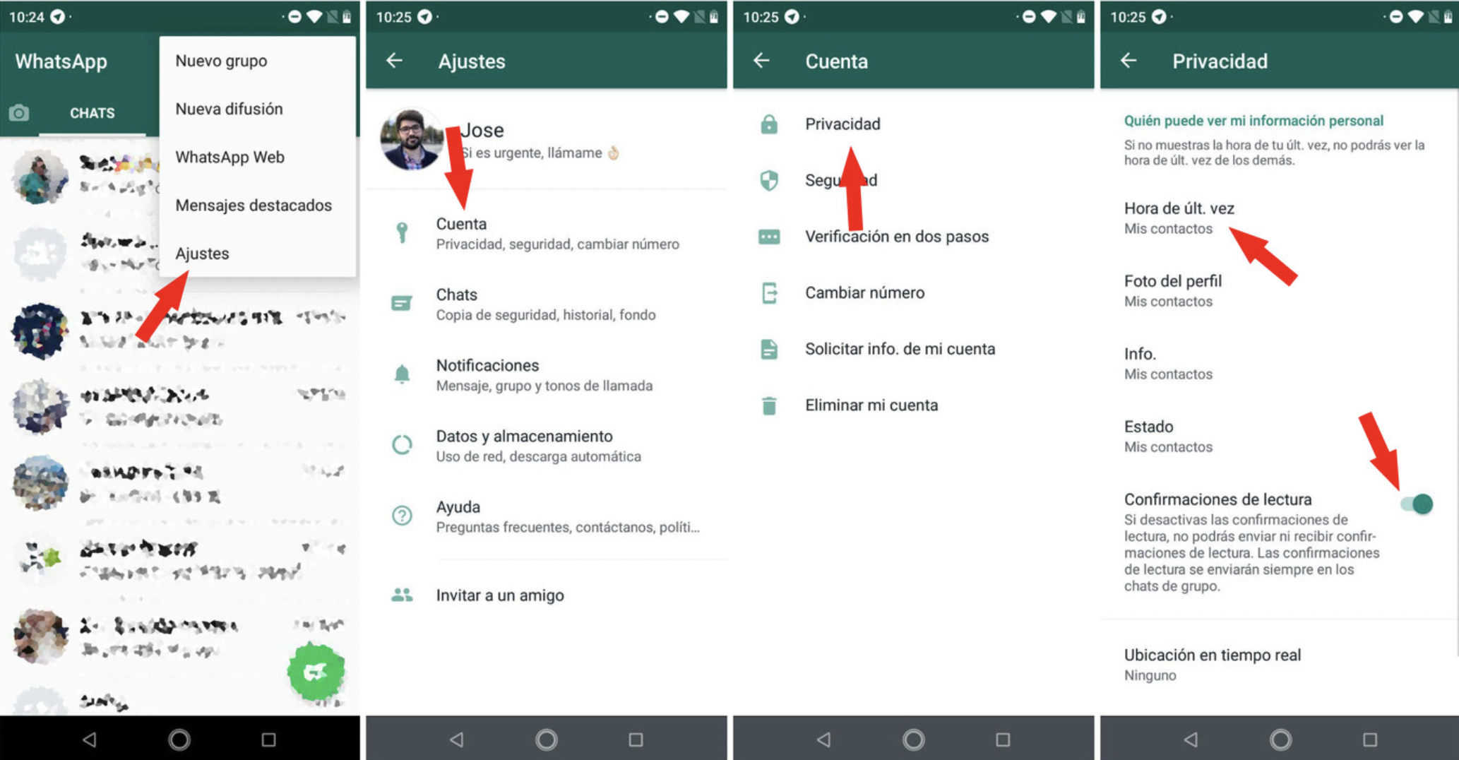 Steps to Disable ''Last Seen'' in WhatsApp.  (capture: iSenaCode)