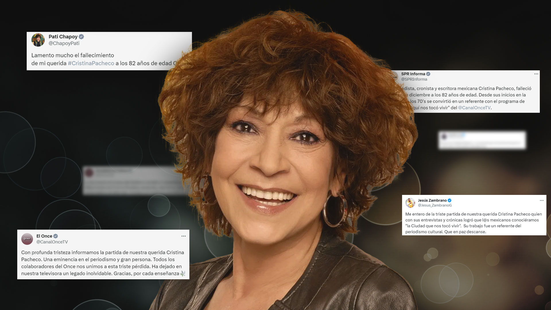 Políticos y famosos lamentan la muerte de Cristina Pacheco: “Se nos fue una leyenda” - Infobae