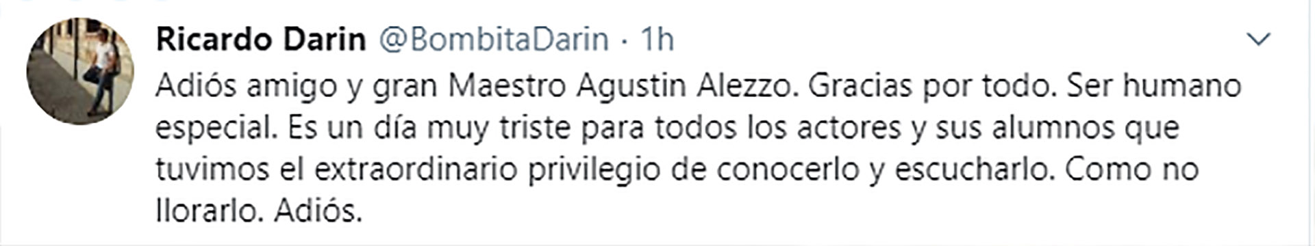 El tuit de Ricardo Darín