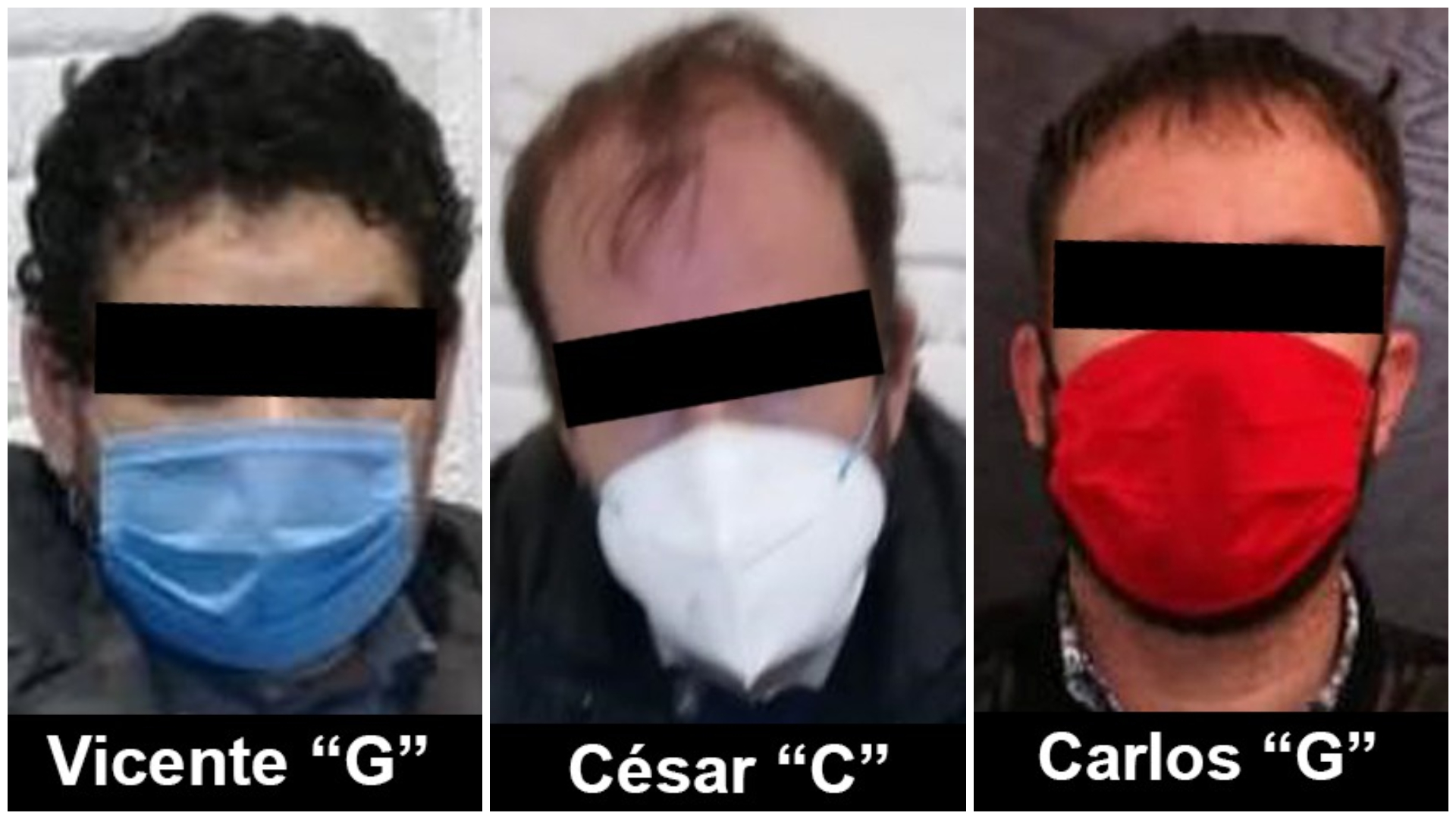 Los tres detenidos, incluido César Caro, se mantendrán en prisión preventiva (Foto: FGR/ Especial)