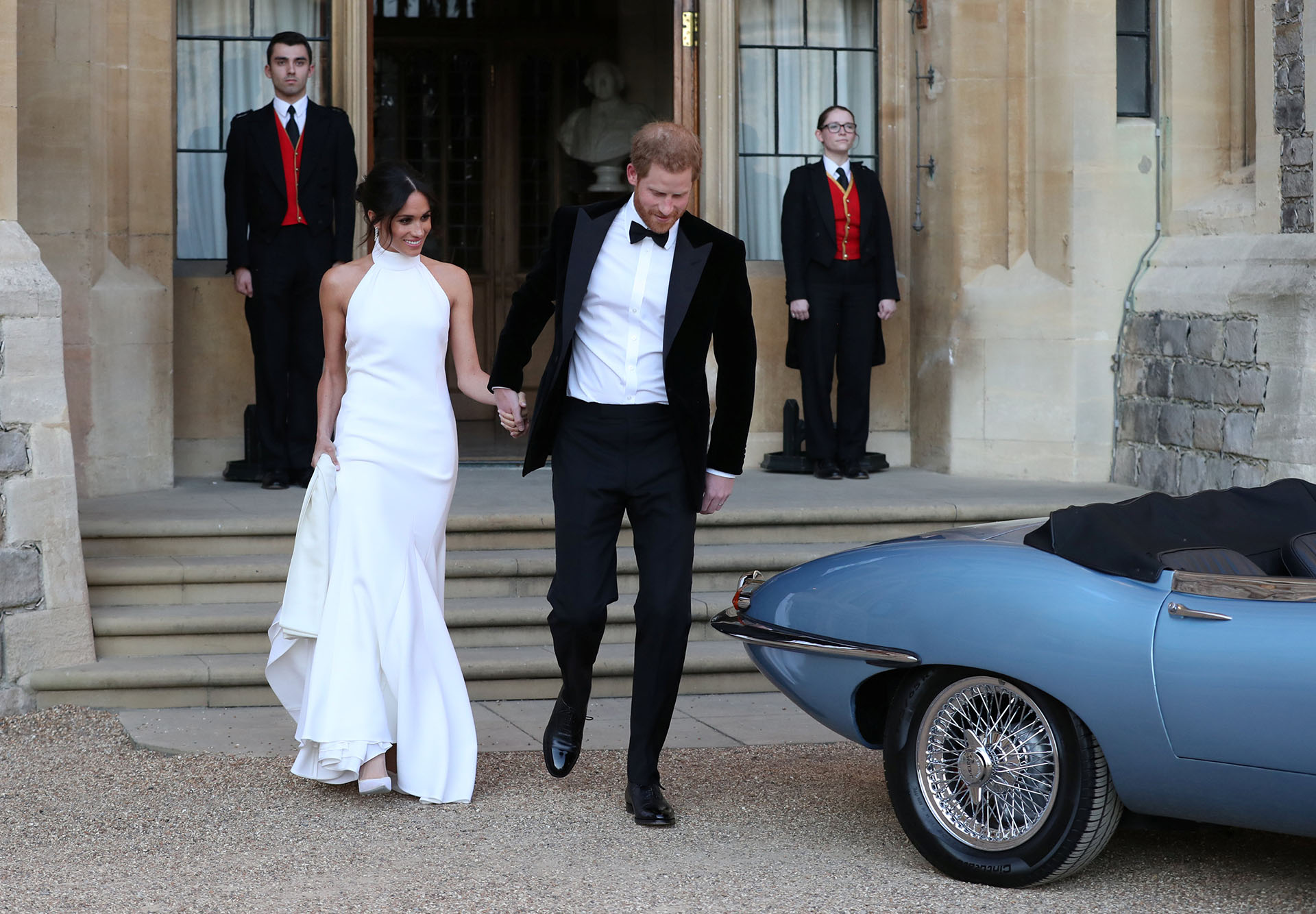Meghan Markle lució un vestido Stella McCartney para la recepción de su boda (Reuters)