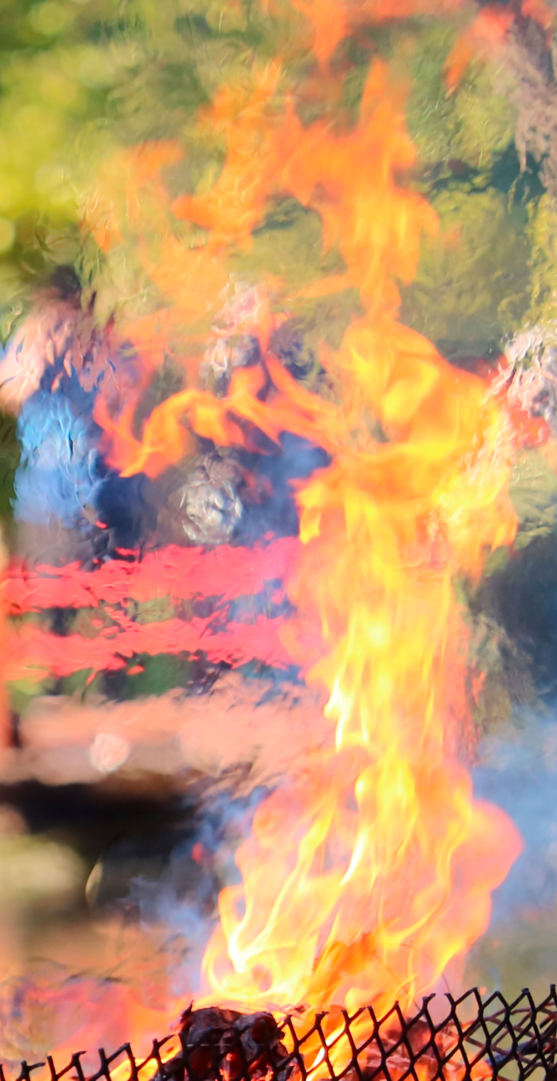 Por último, el maestro de ceremonia enciende con una antorcha el Daruma para que el fuego transmute lo negativo en positivo y el humo lleve la plegaria al cielo. (Gentileza Jardín Japonés)