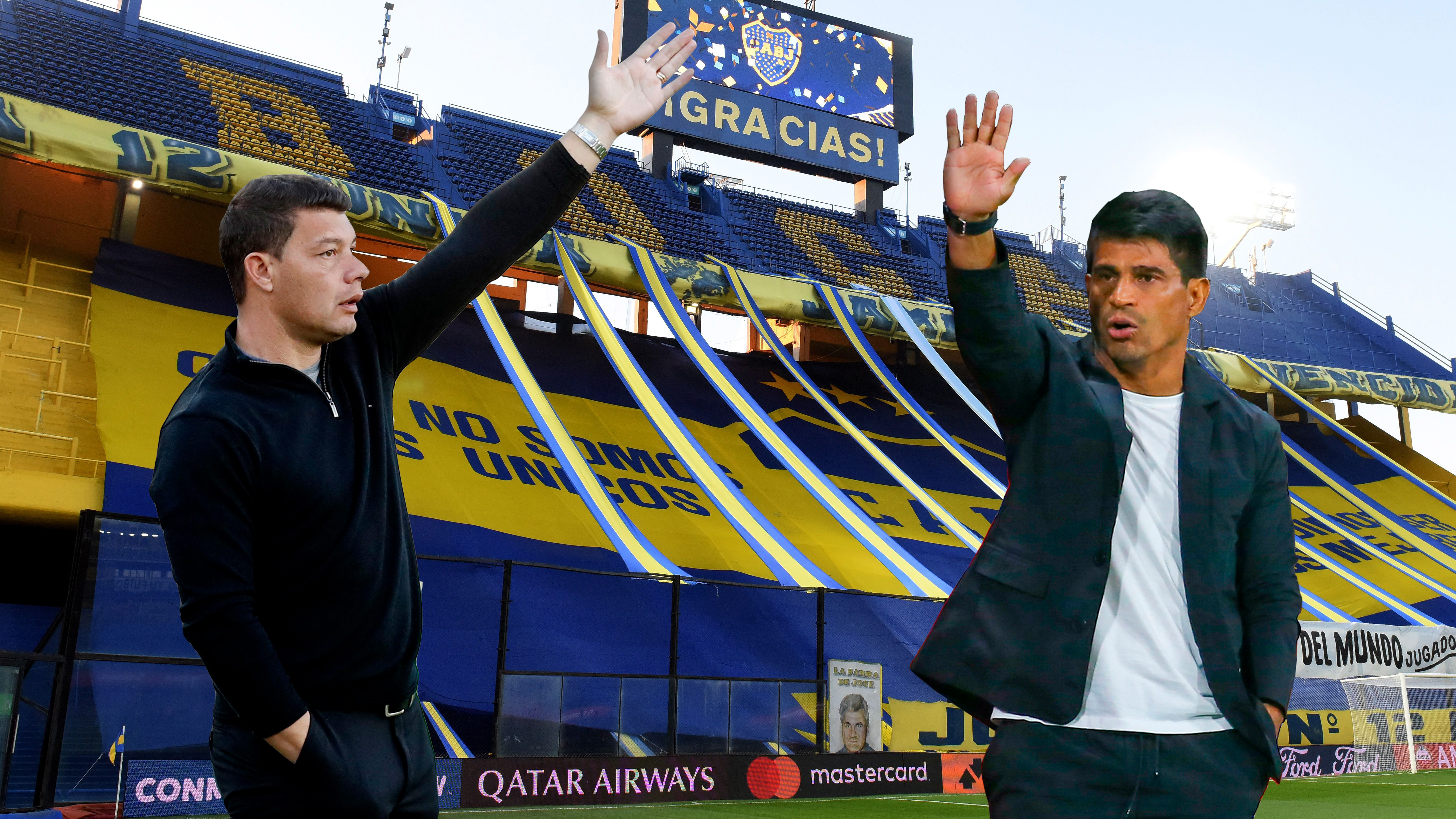 Sebastián Battaglia y Hugo Ibarra, ex entrenadores de Boca Juniors