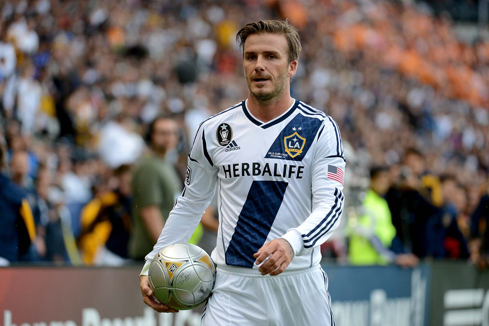 David Beckham en los Angeles Galaxy (Photo by Harry How/Getty Images)
