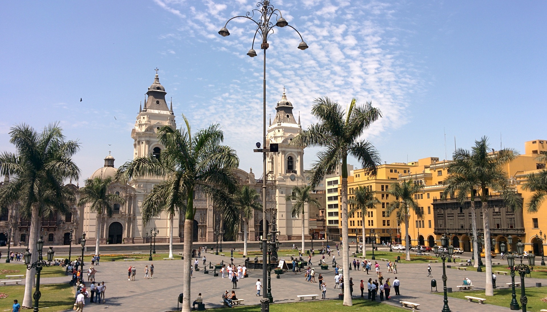 Imagen de la Plaza de Armas de Lima, en Perú. Foto: Pixabay.