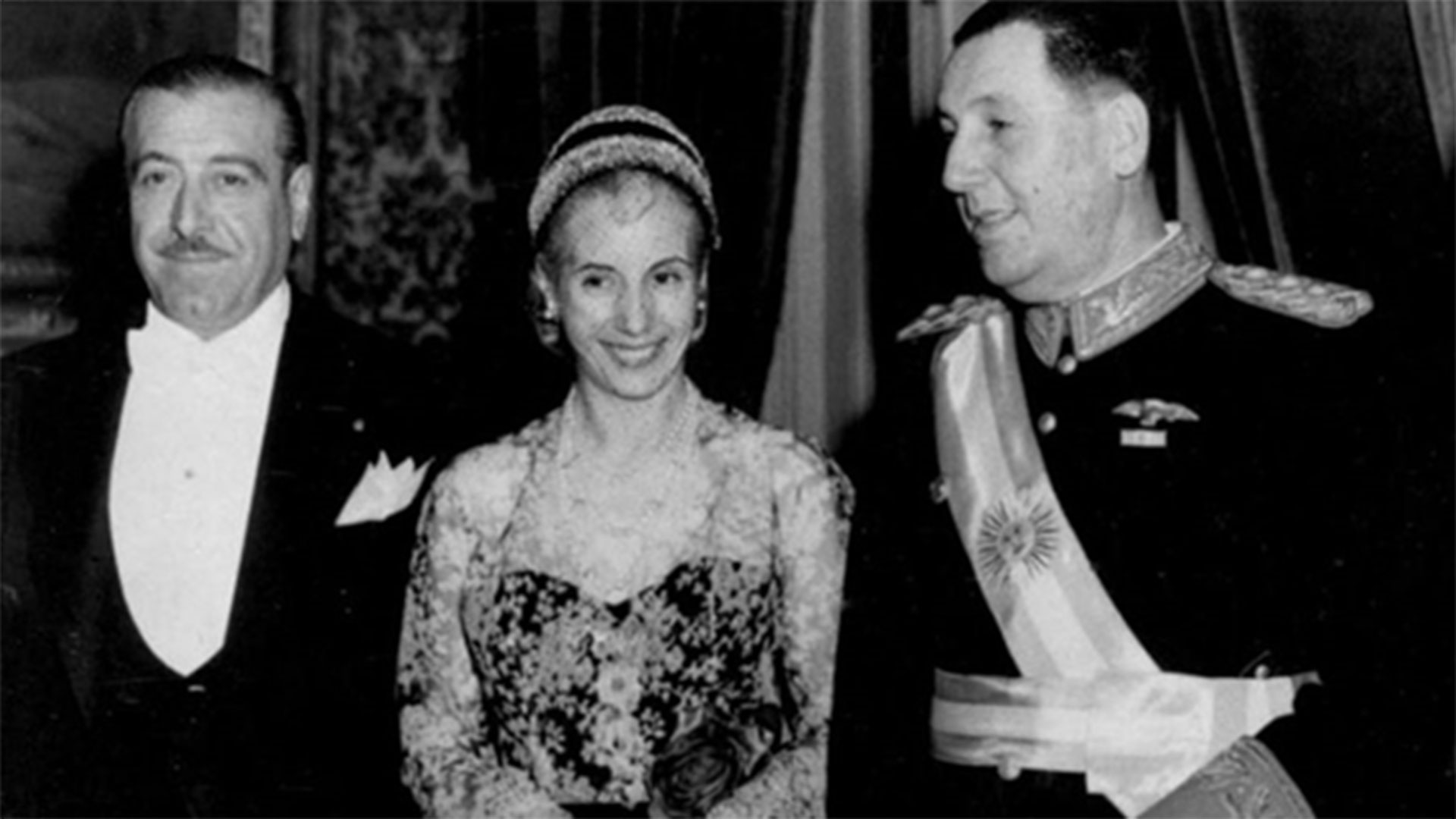 Archivo Juan Bautista Yofre - Cámpora, Eva y Juan Perón en 1952