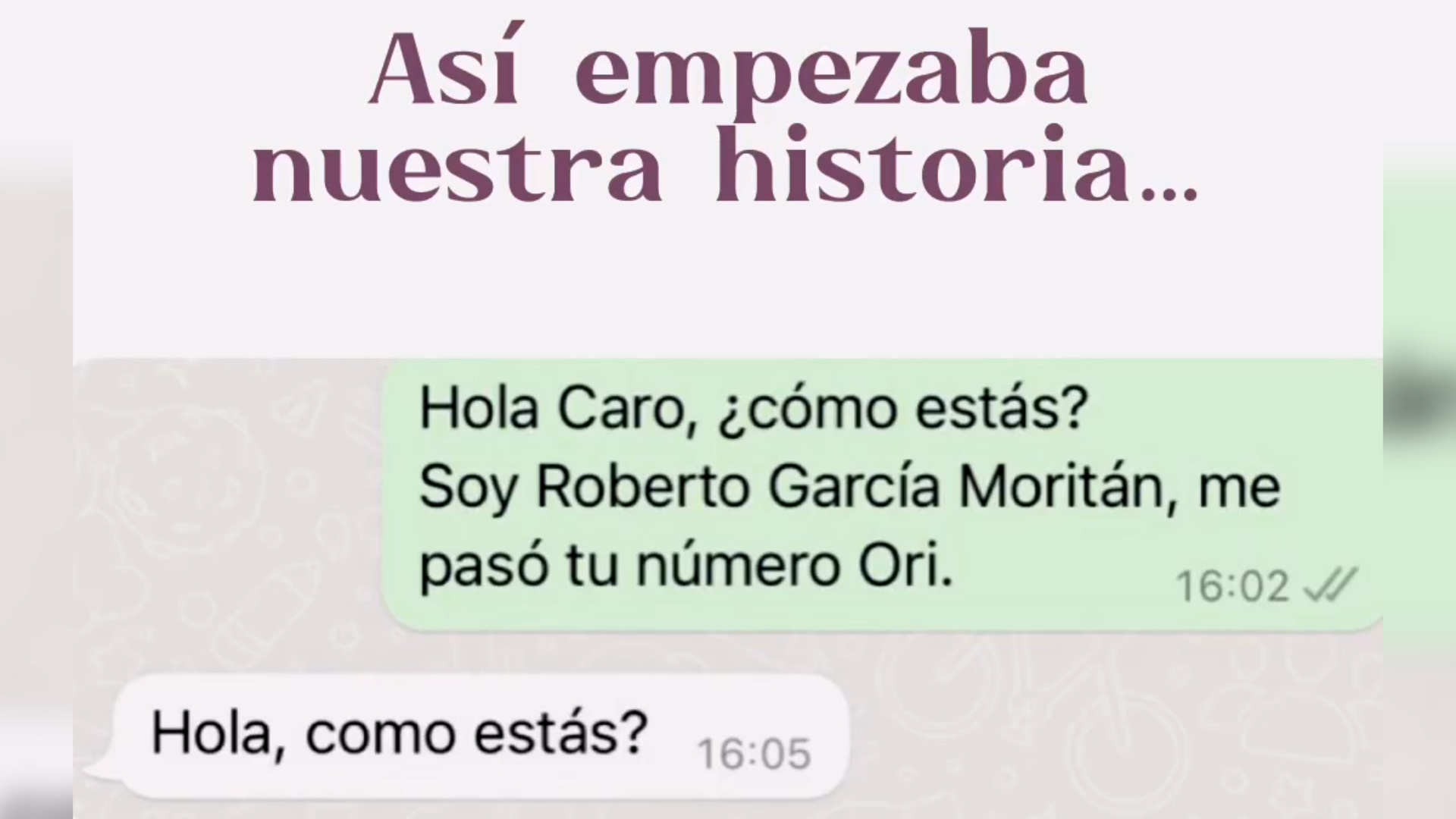El primer chat entre Roberto García Moritán y Pampita