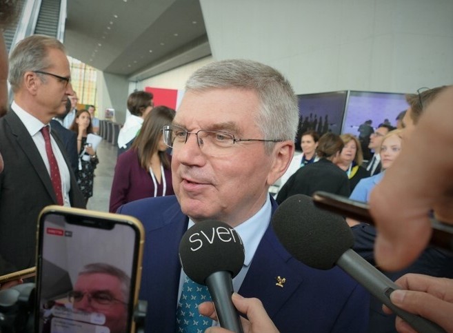 IOC President Thomas Bach . (ATR Sheila Hula)