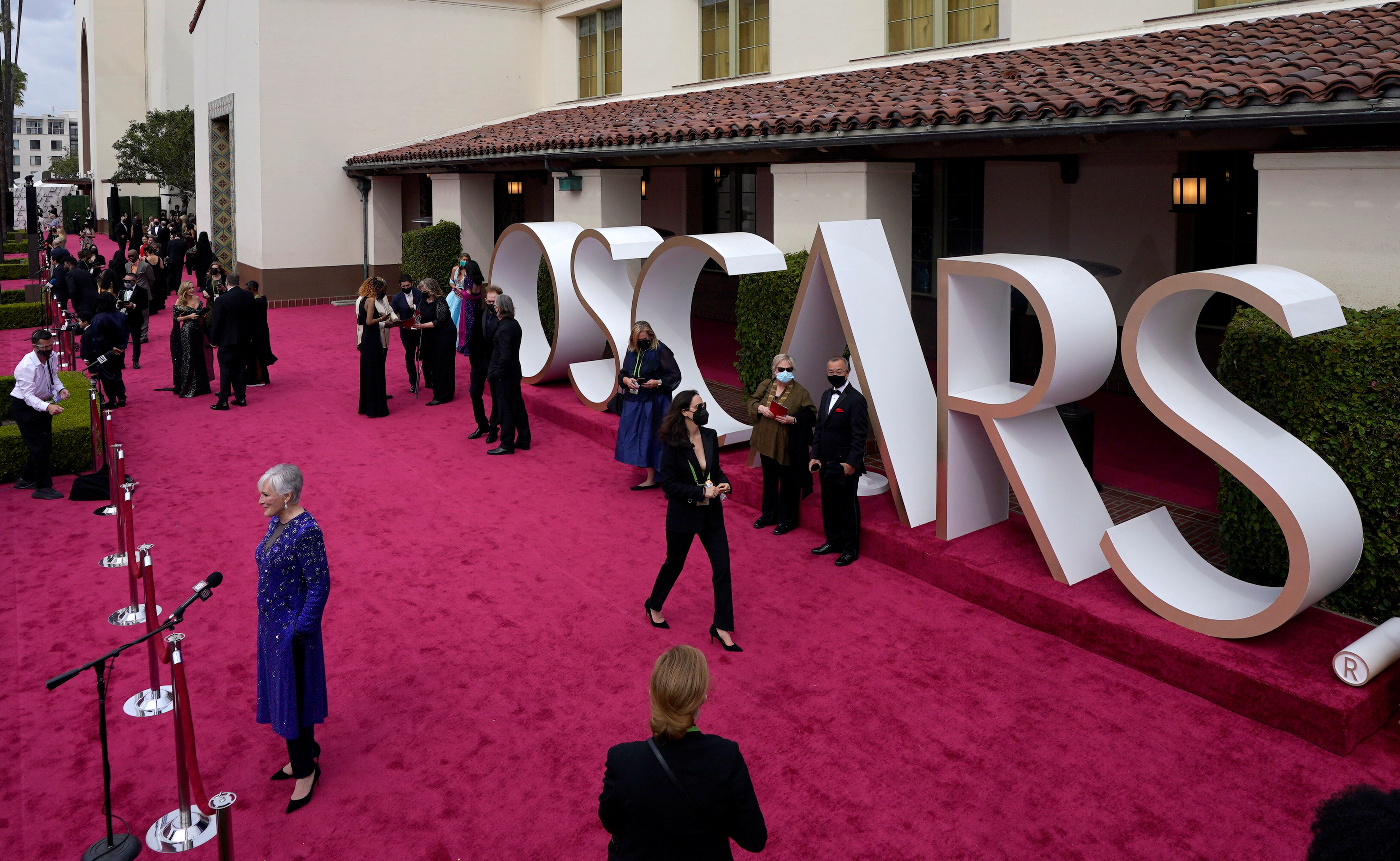 La llegada de los nominados a los Oscars 2021 (Foto: Reuters)