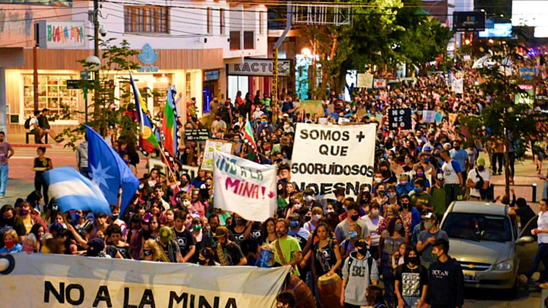 Protestas por la minería en Chubut (@Red__Accion /Twitter)