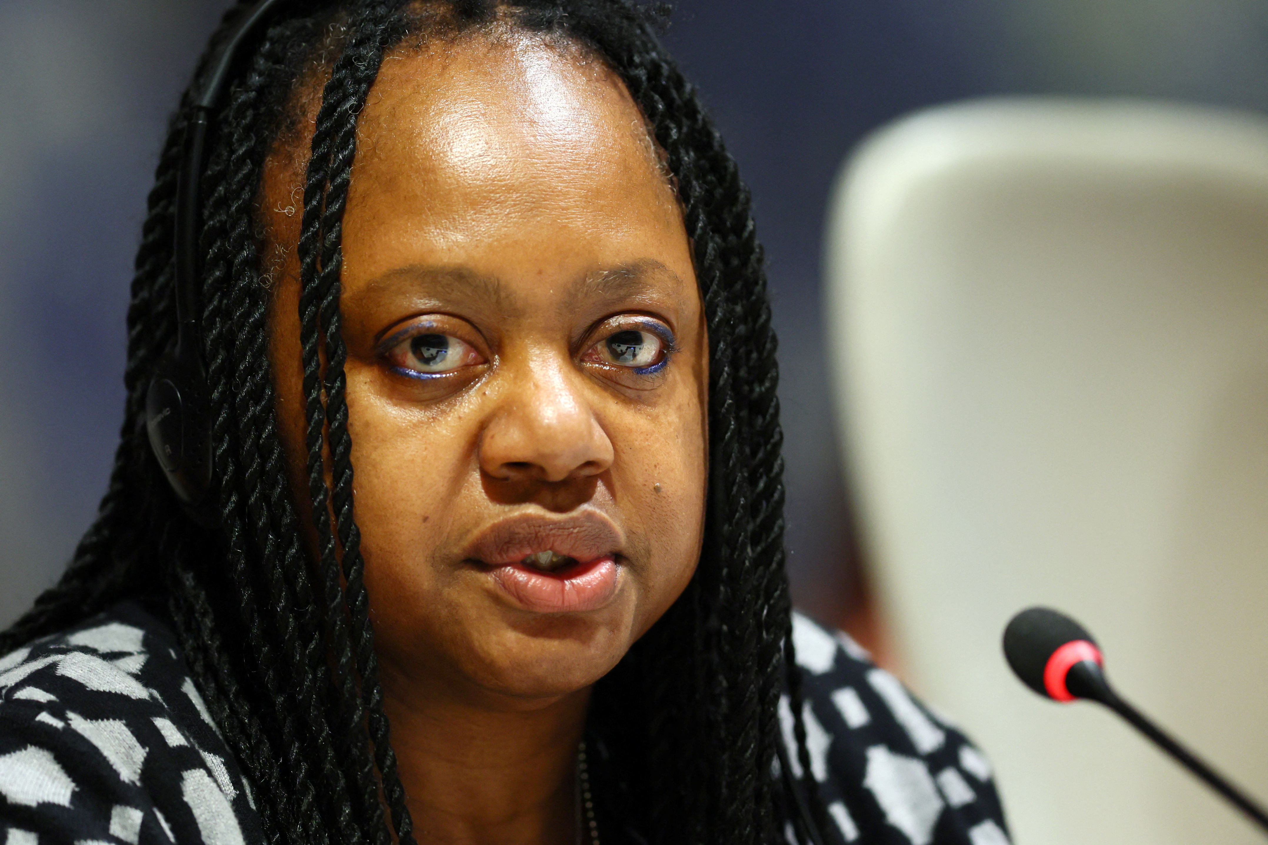 Bonnie Jenkins, la subsecretaria de control de armas y seguridad internacional del Departamento de Estado (REUTERS/Denis Balibouse)