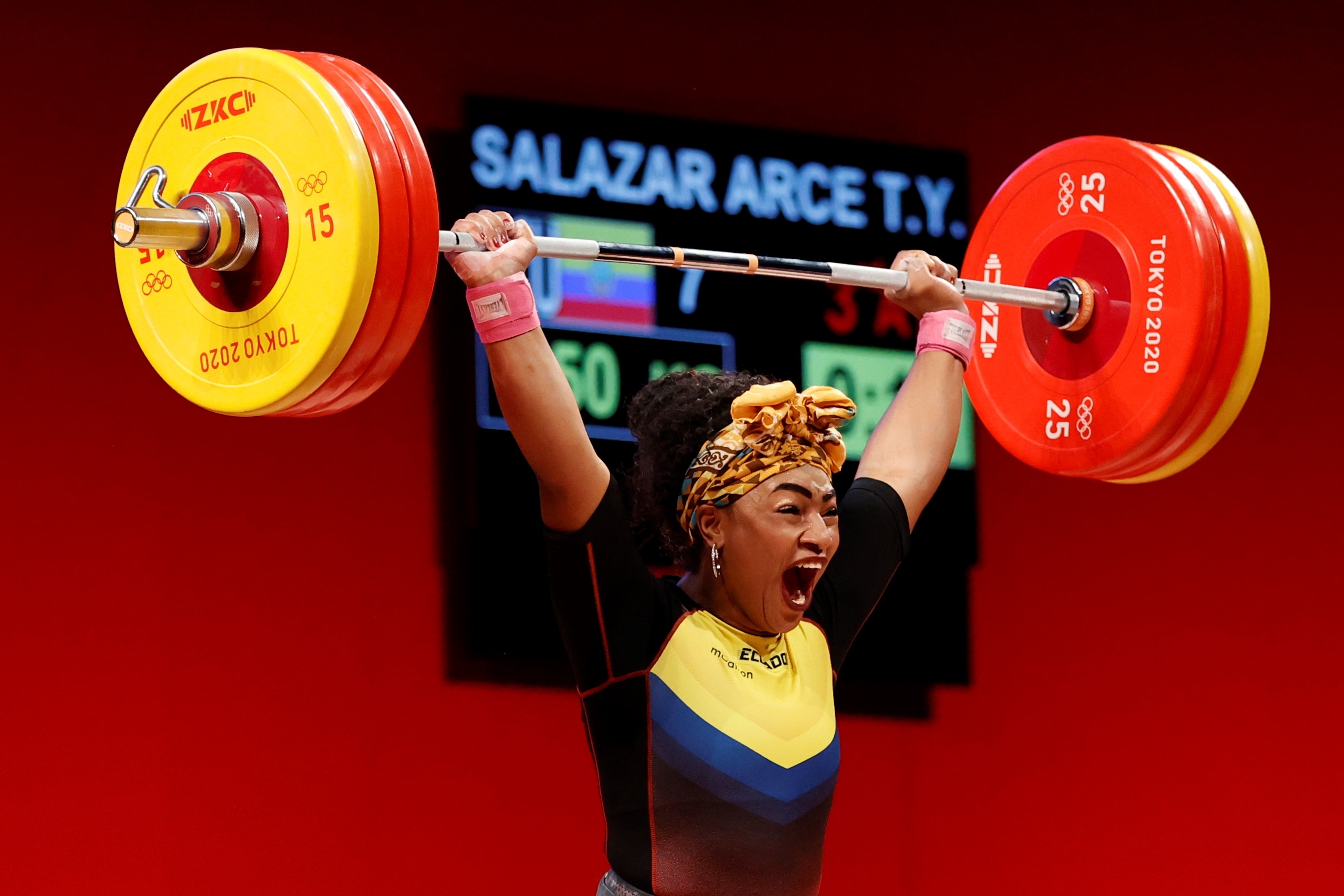 Tamara Salazar de Ecuador, durante la prueba de hoy de los Juegos Olímpicos 2020. EFE/ Miguel Gutiérrez
