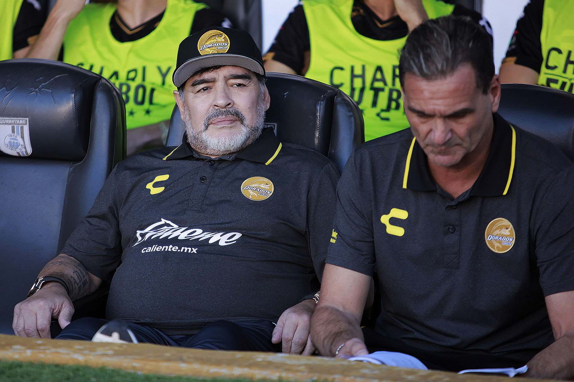 Diego Maradona en septiembre de 2018, cuando era director técnico de Dorados