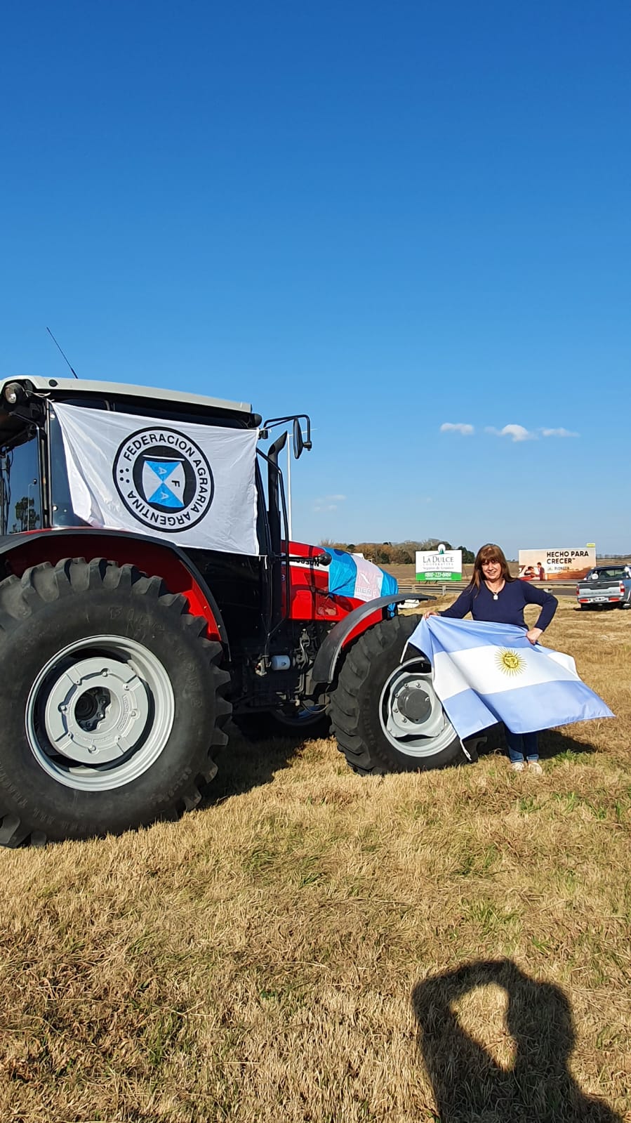 Mariela Galliguer, dirigente de la Federación Agraria de Crespo, que se sumó a la movilización. 