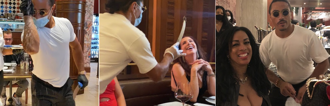 Las fotos de los clientes en Google muestran que no siempre usaba mascarilla cuando se acercaba a saludar