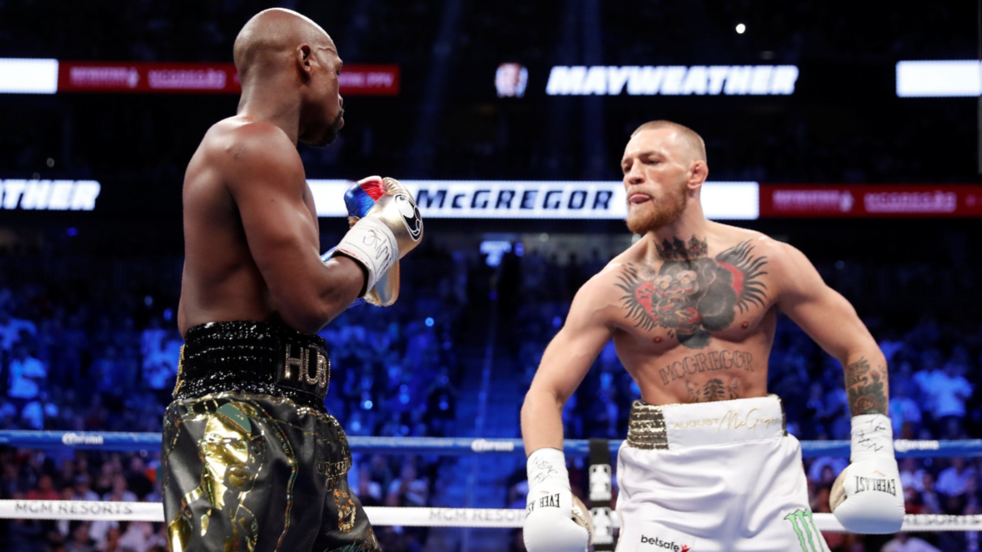La pelea de Mayweather con McGregor fue un éxito de PPV, pero lejos estuvo de ser un combate atractivo desde lo boxístico (Foto: Reuters)