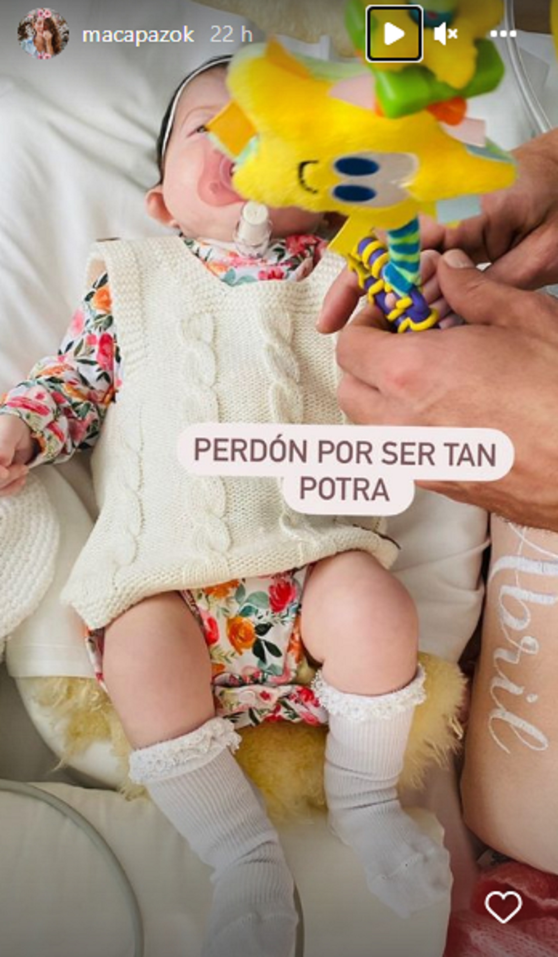 Macarena Paz shared photos of her daughter April on her social media