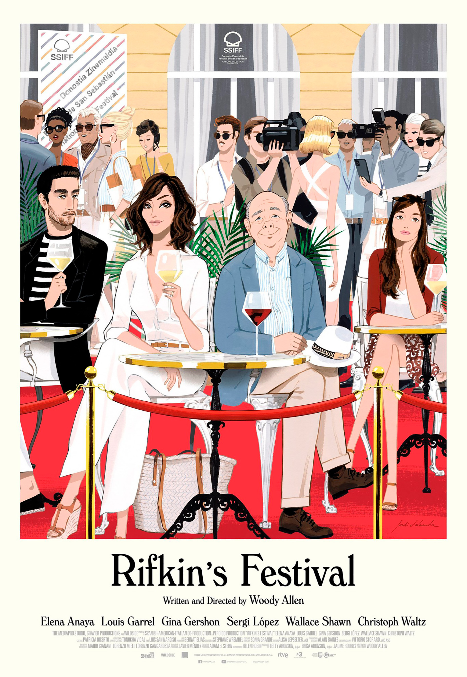 El afiche de promoción de “Rifkin’s Festival”, el nuevo film de Woody Allen ambientado en San Sebastián con un elenco internacional. (Foto cortesía)