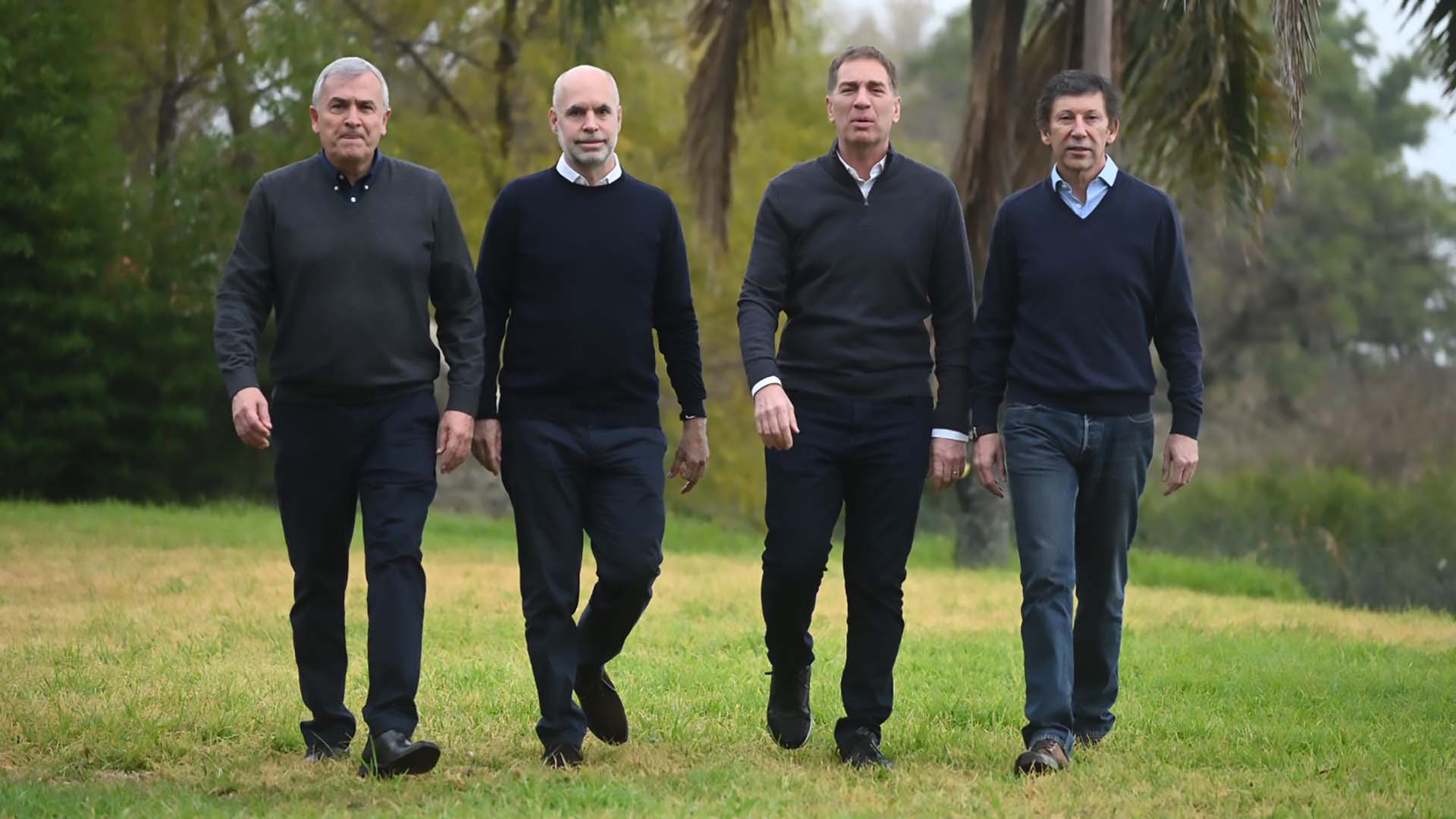 Gerardo Morales, Horacio Rodríguez Larreta, Diego Santilli y Gustavo Posse
