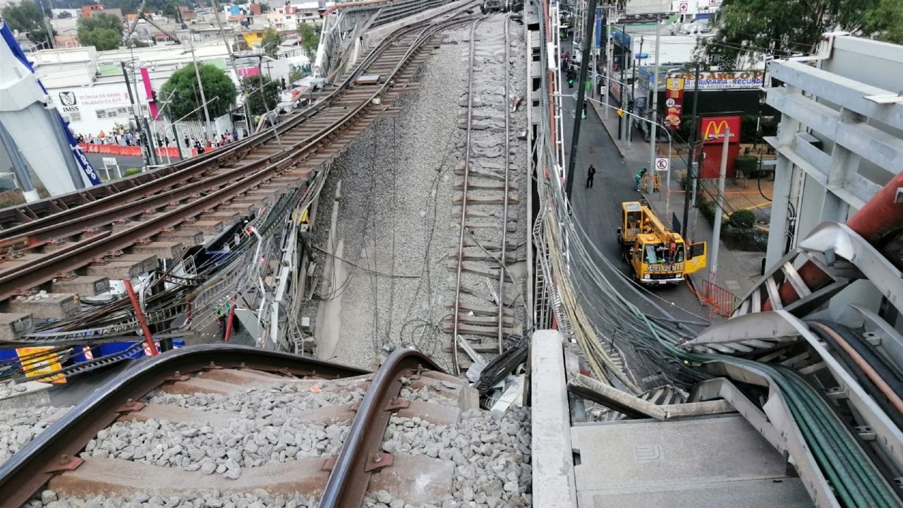 Tramo donde ocurrió el desplome de la Línea 12 del metro, en mayo de 2021.
(Foto: Cuartoscuro)