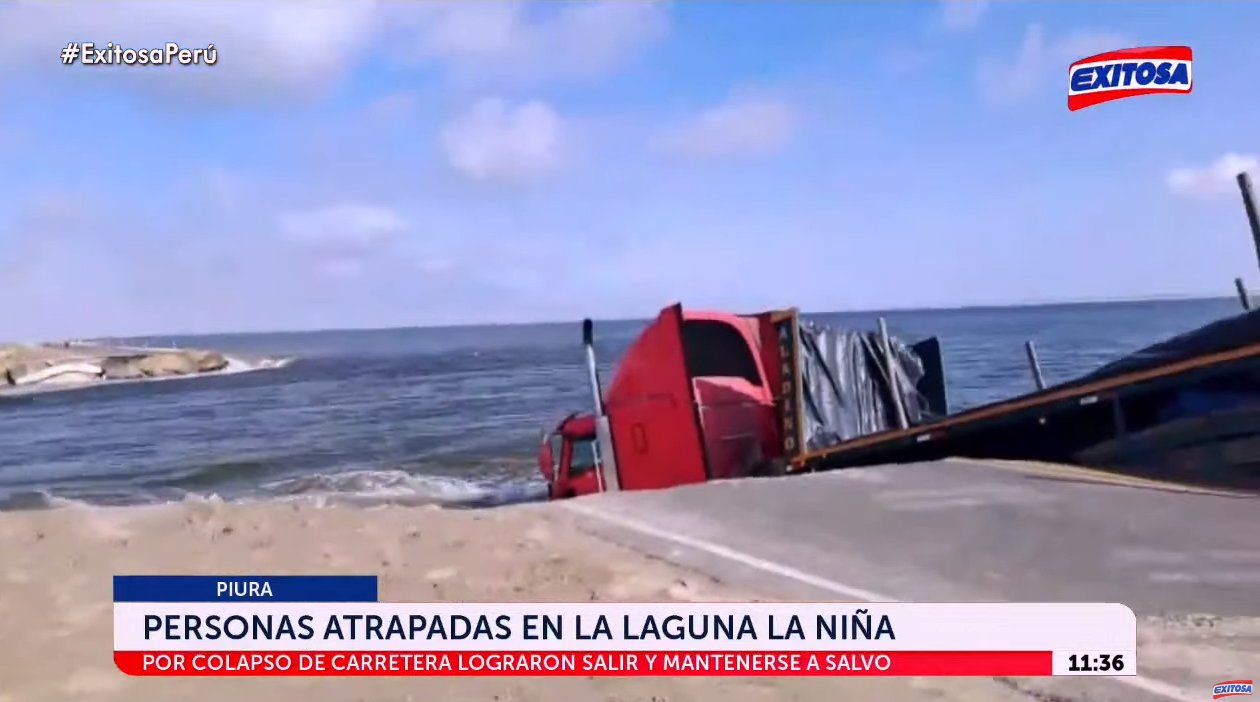 Colapso de la carretera en Piura por lluvias