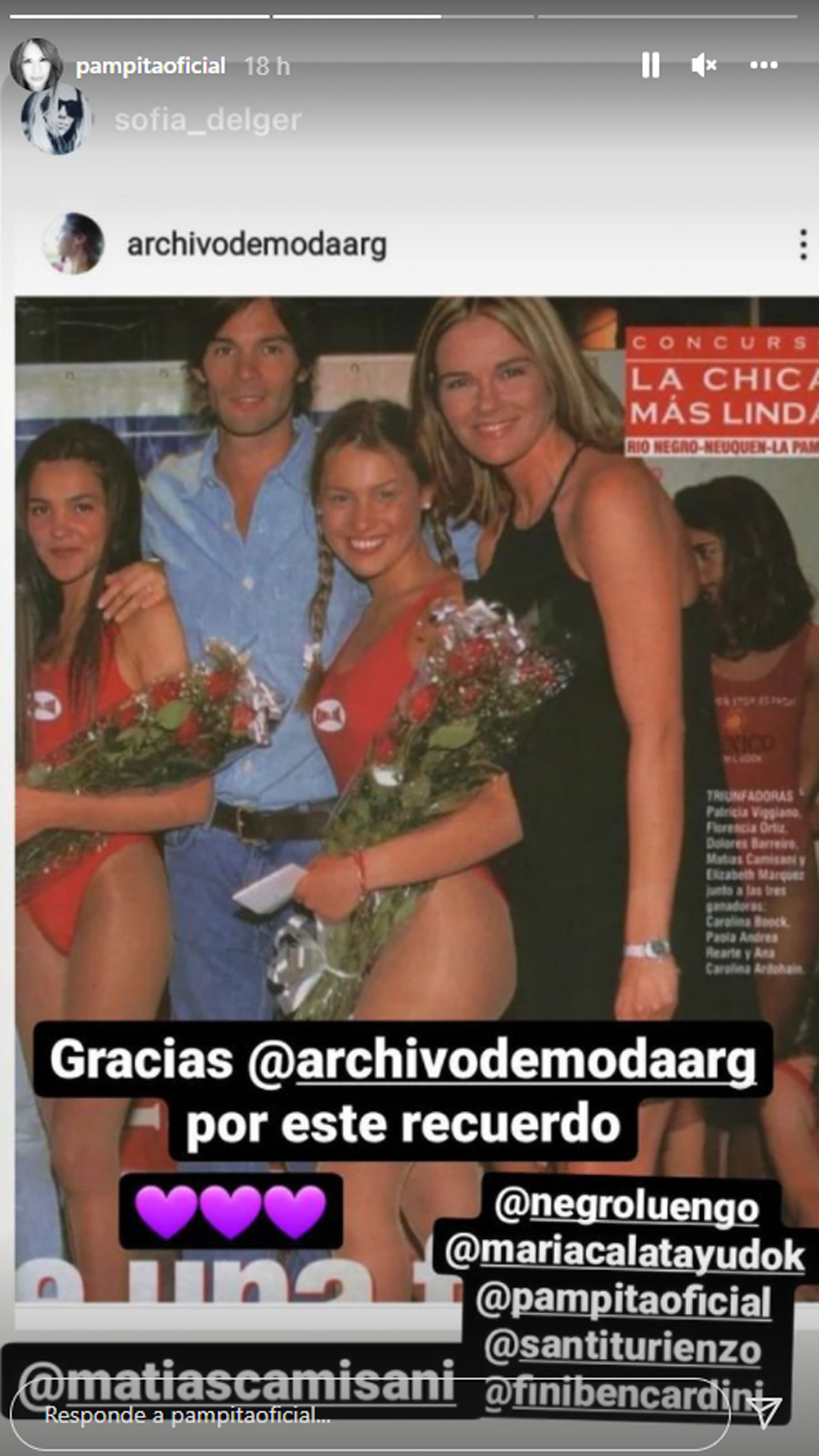 Pampita Ardohain replicó una foto retro del día en que se ganó el título de "La chica más linda de La Pampa"