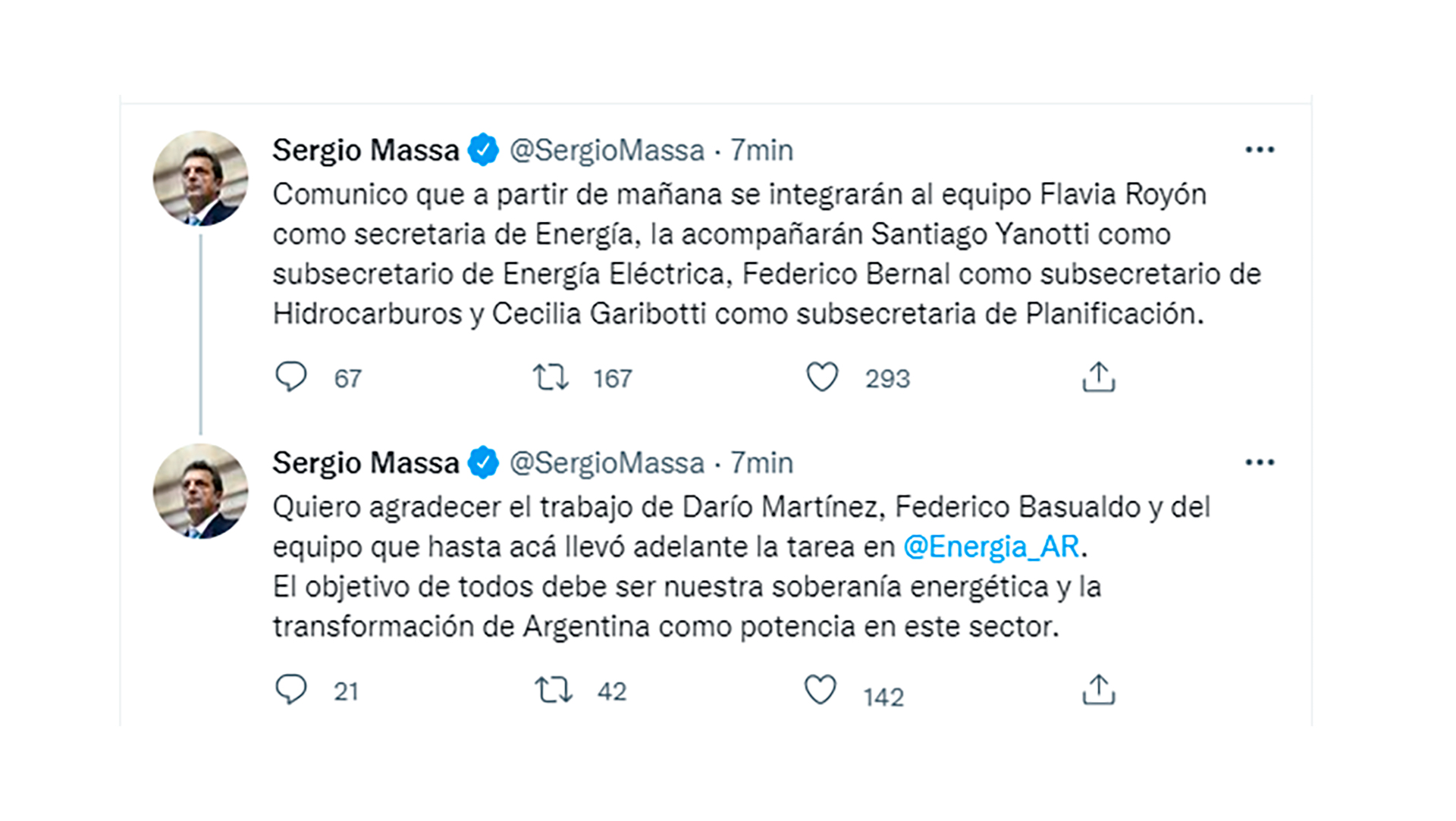 Los tuits de Massa