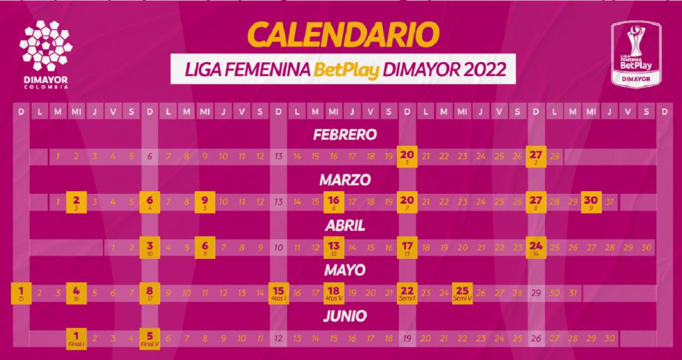Dimayor define el calendario de la Liga Femenina 2022