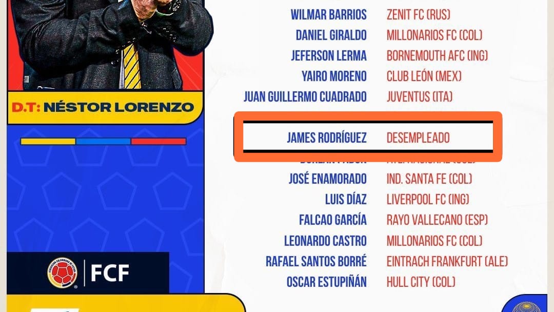James Rodríguez “Desempleado”: la tendencia tras convocatoria falsa de la Selección Colombia