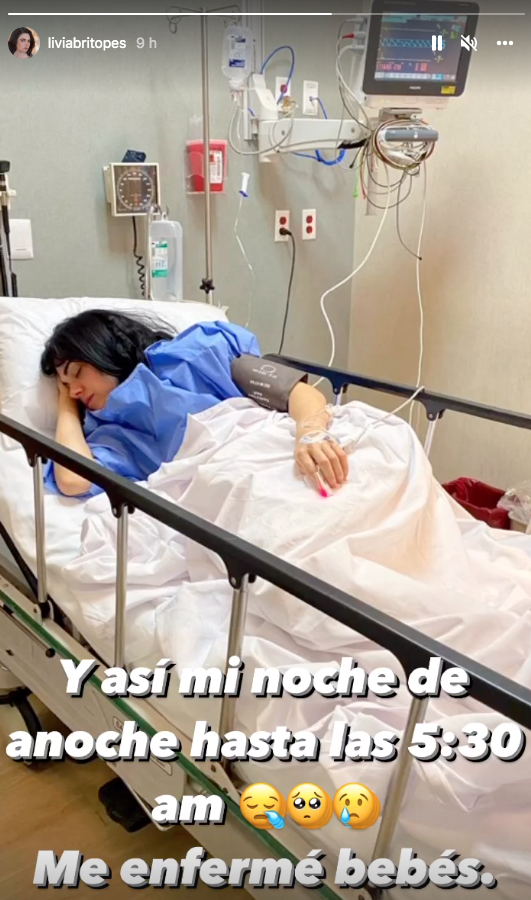 La actriz apareció postrada en una cama de hospital (Foto: IG liviabritopes)