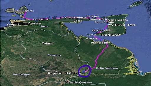 Lugar donde está Barrancas del Orinoco Venezuela