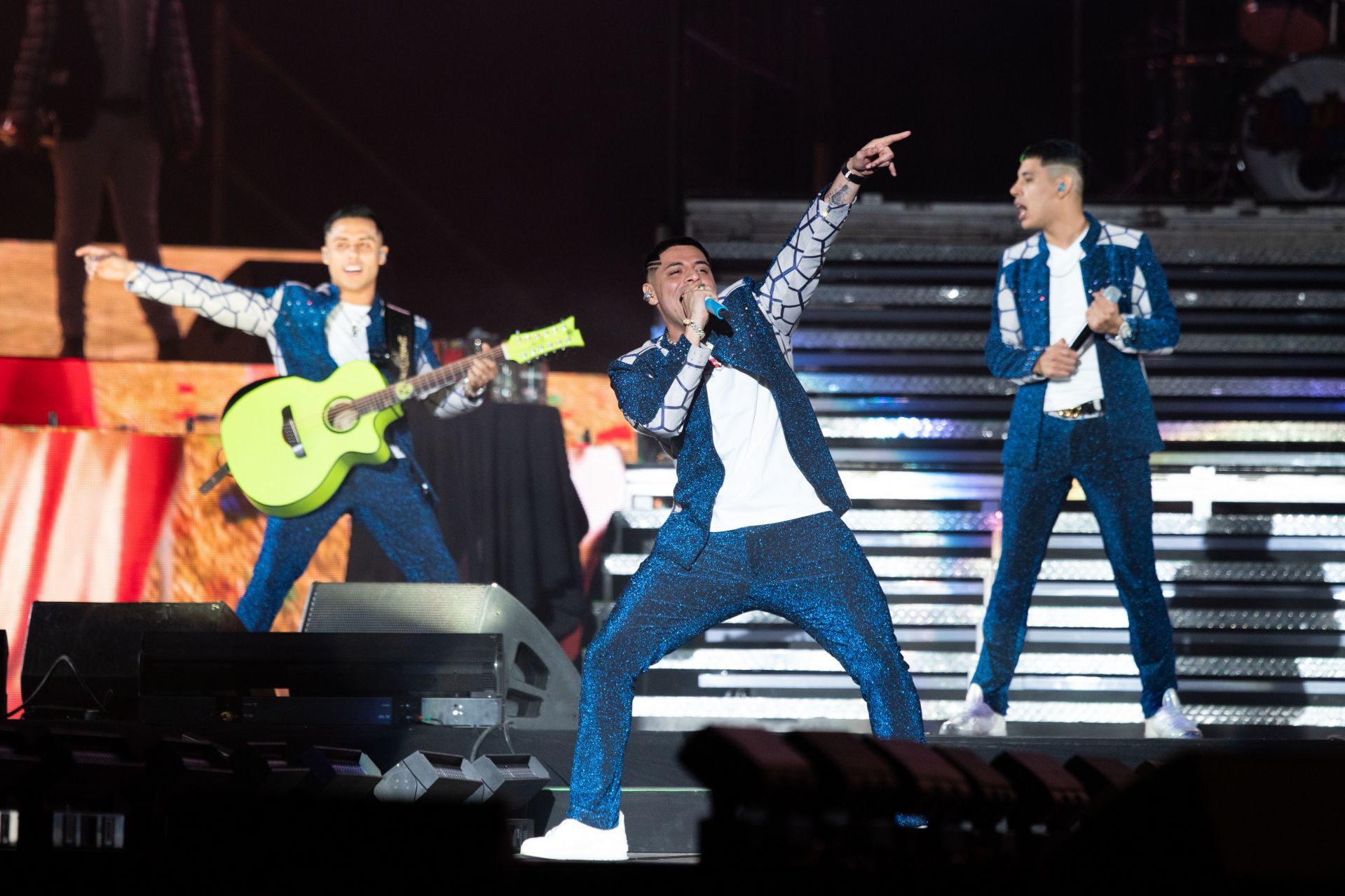 MEXICO CITY, MARCH 24, 2022.- First concert of four at the Foro Sol by the regional Mexican band Grupo Firme who presents their Enfiestados y Amanecidos tour, Tour 2022. PHOTO: EDGAR NEGRETE/CUARTOSCURO.COM