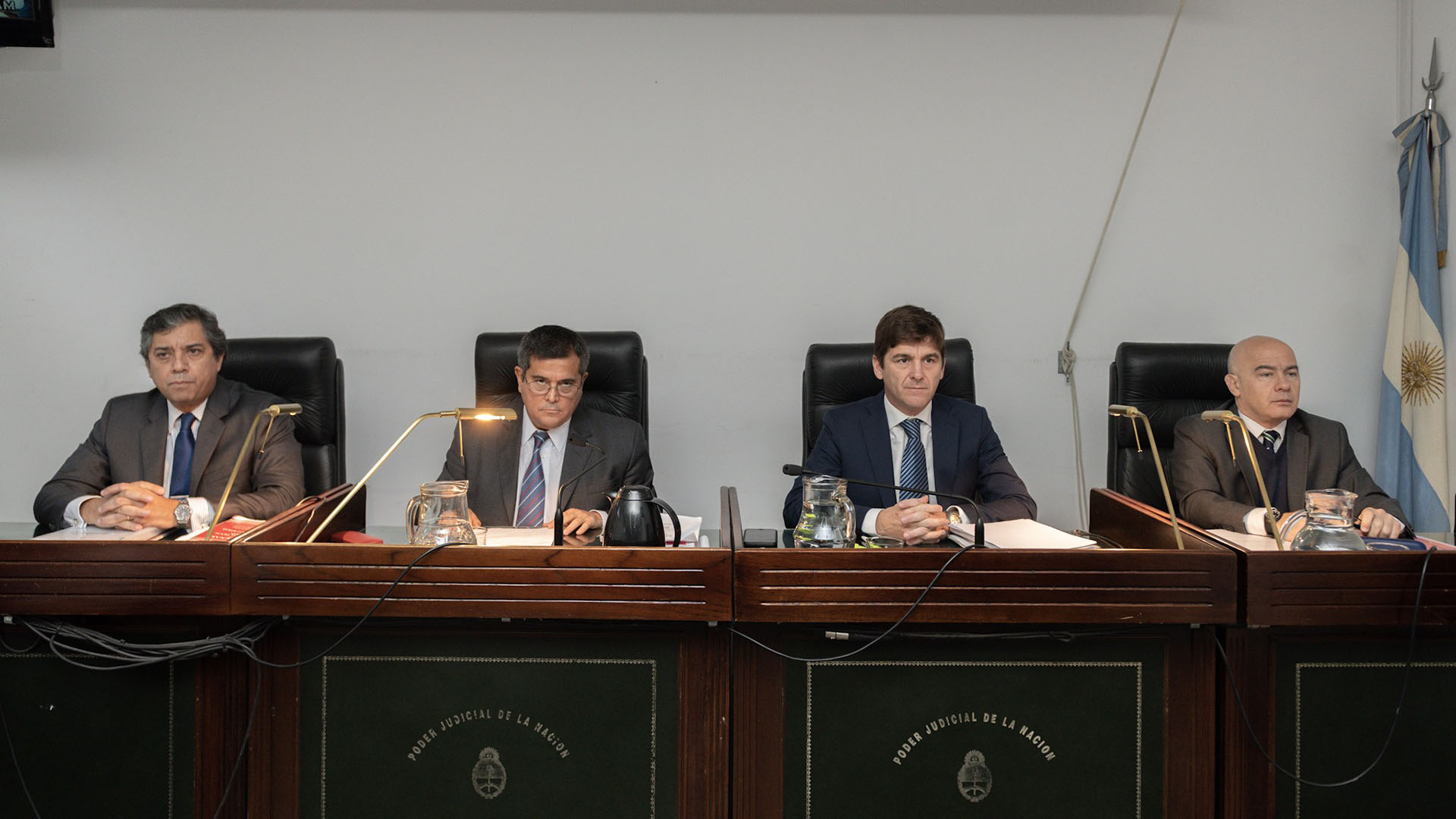 Los jueces a cargo del veredicto que se conocerá hoy (Adrián Escandar)
