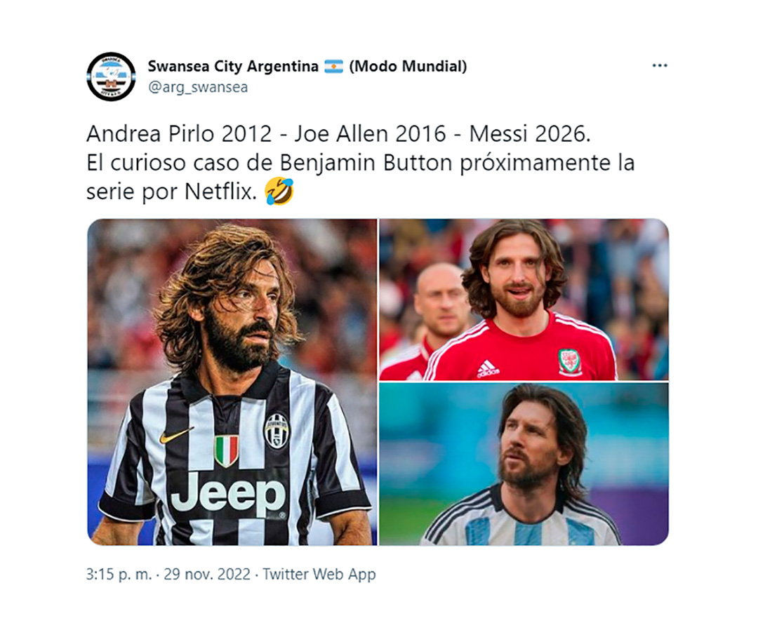 La comparación del look con Pirlo y Allen