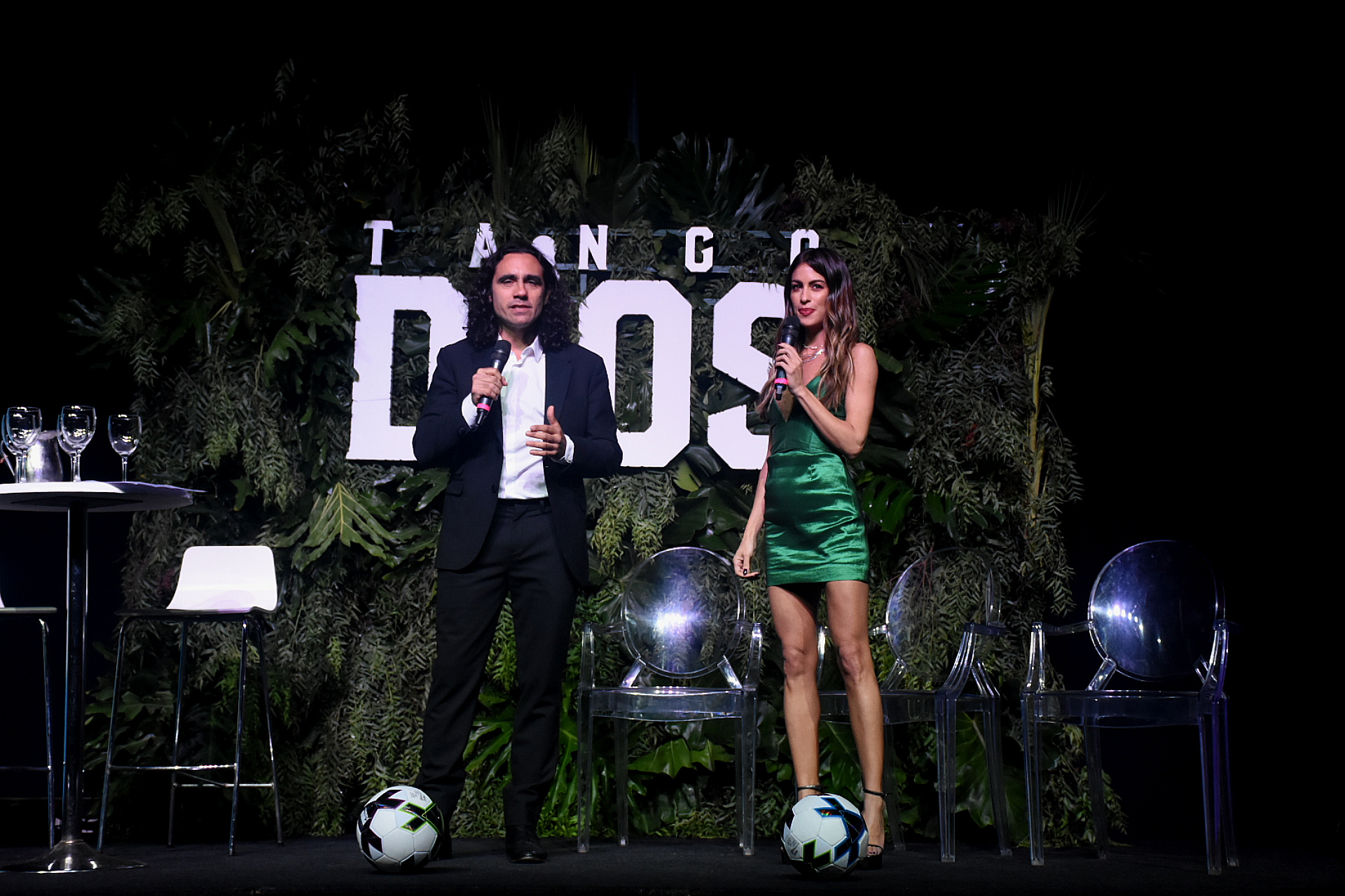 Juan Pablo Sorín y Agustina Casanova estuvieron a cargo de la conducción del evento que contó con varias estrellas del deporte