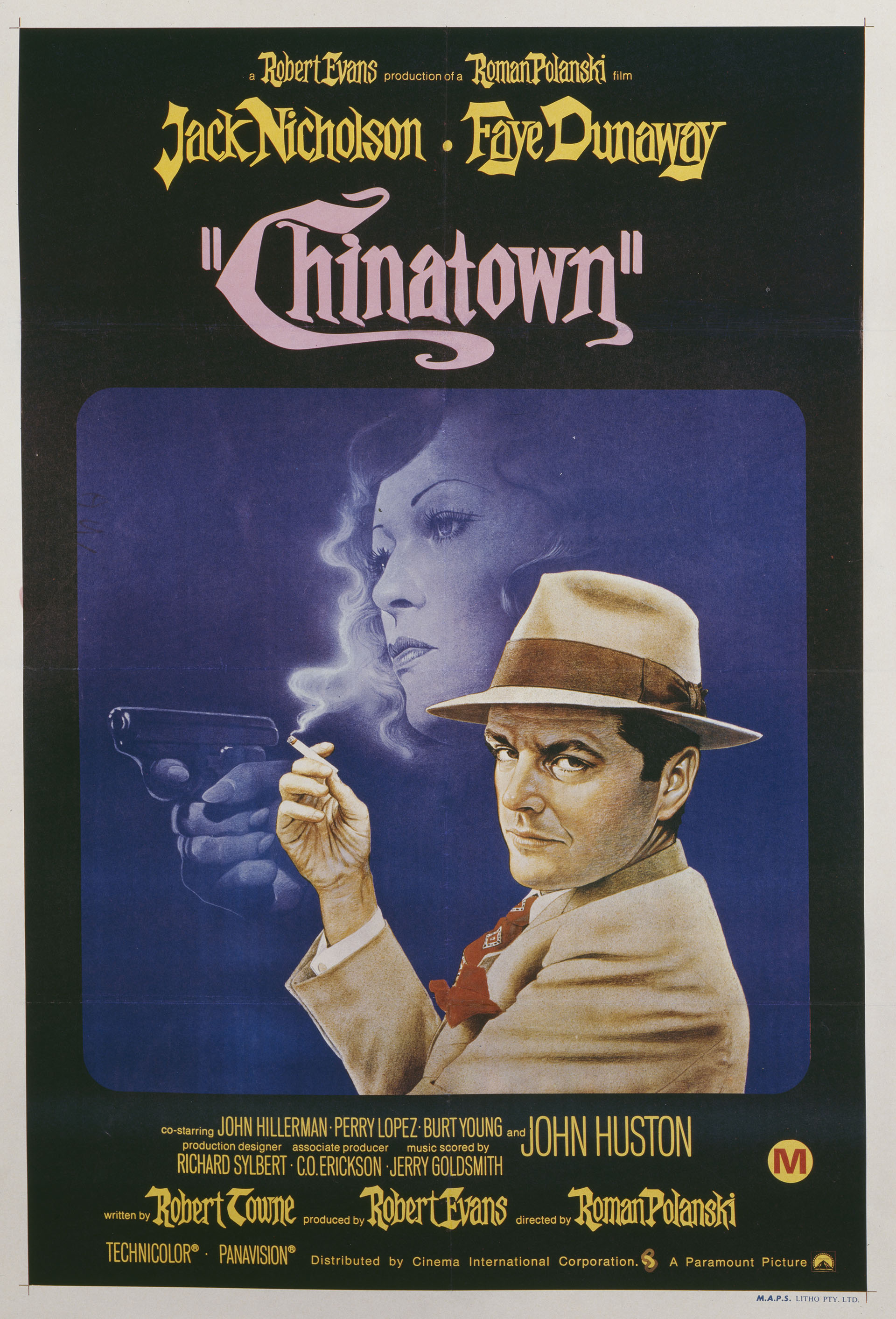 En 1974, Polanski estrenó Chinatown protagonizada por Jack Nicholson y Faye Dunaway y escrita por Robert Towne (Movie Poster Image Art/Getty Images)