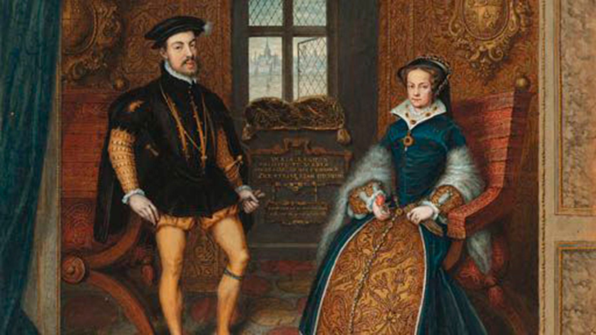 Felipe II de España y María I de Inglaterra. Entre ellos había un lejano parentesco y la novia-tía le llevaba 11 años al novio-sobrino